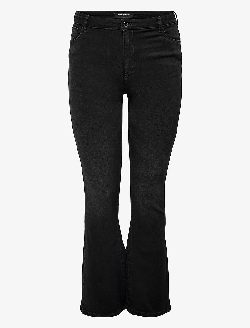 ONLY Carmakoma - CARSALLY HW FLARED JEANS BJ165 NOOS - alt eriti laia säärega teksad - black - 1