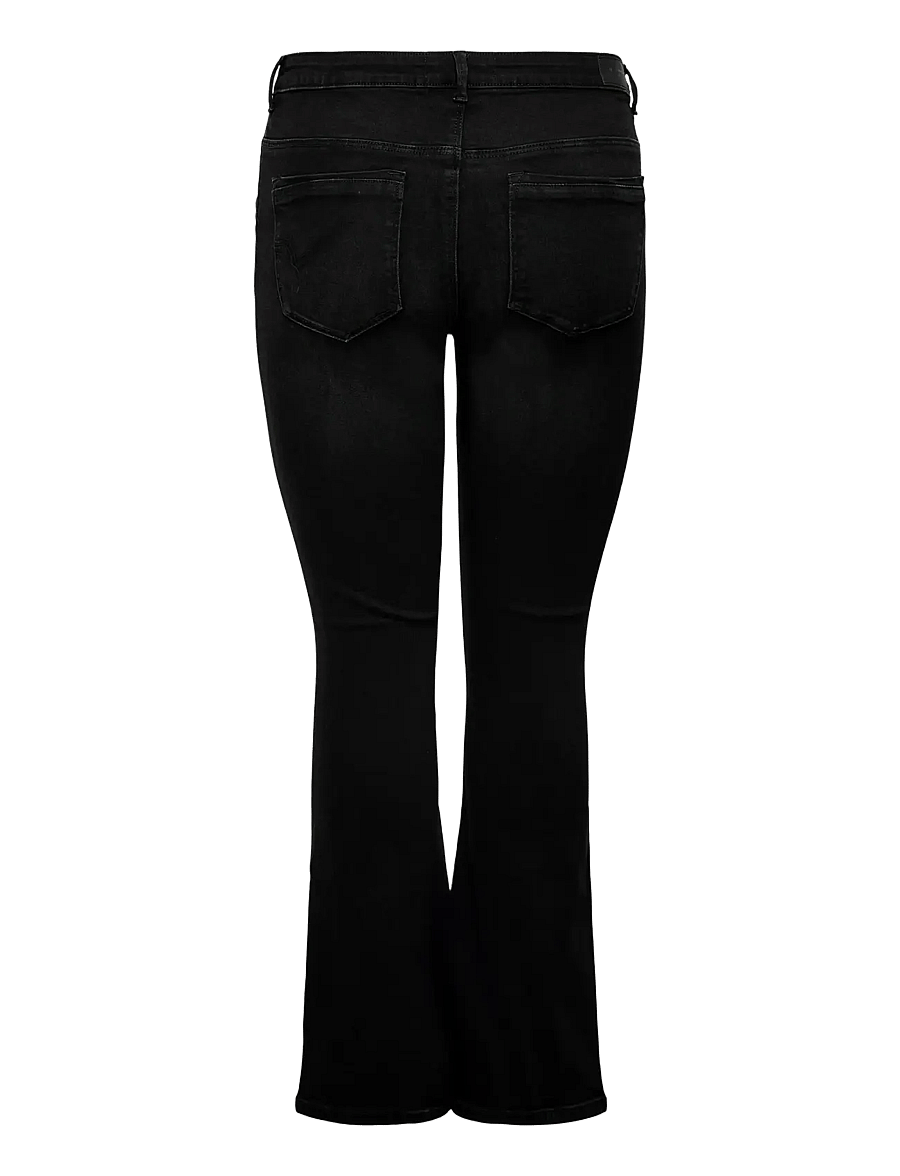 ONLY Carmakoma - CARSALLY HW FLARED JEANS BJ165 NOOS - jeans évasés - black - 2