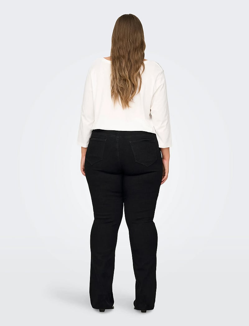 ONLY Carmakoma - CARSALLY HW FLARED JEANS BJ165 NOOS - alt eriti laia säärega teksad - black - 3