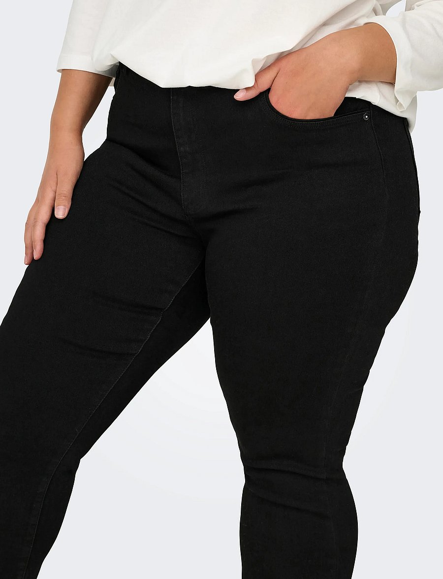 ONLY Carmakoma - CARSALLY HW FLARED JEANS BJ165 NOOS - jeans évasés - black - 5