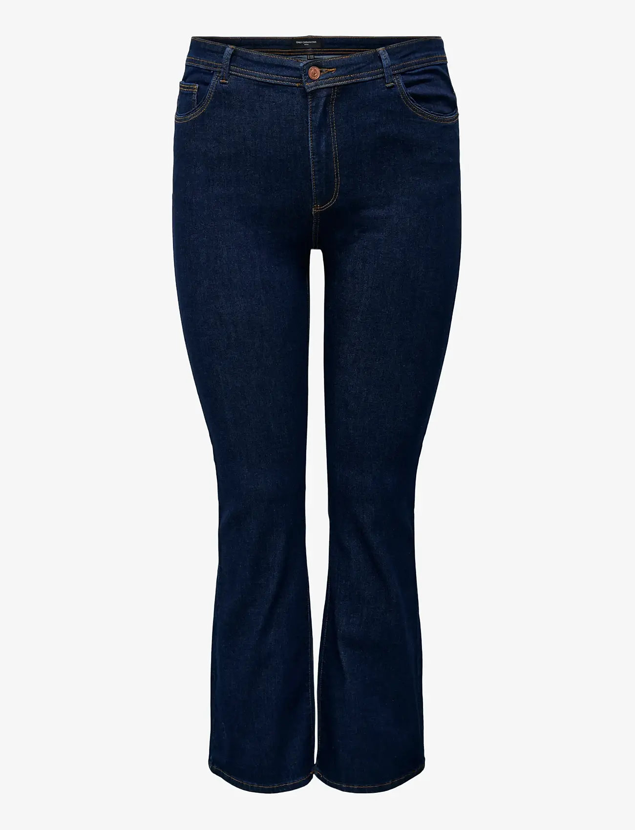 ONLY Carmakoma - CARSALLY HW FLARED JEANS DNM BJ370 NOOS - flared jeans - dark blue denim - 1
