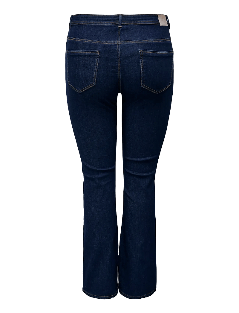 ONLY Carmakoma - CARSALLY HW FLARED JEANS DNM BJ370 NOOS - schlaghosen - dark blue denim - 2