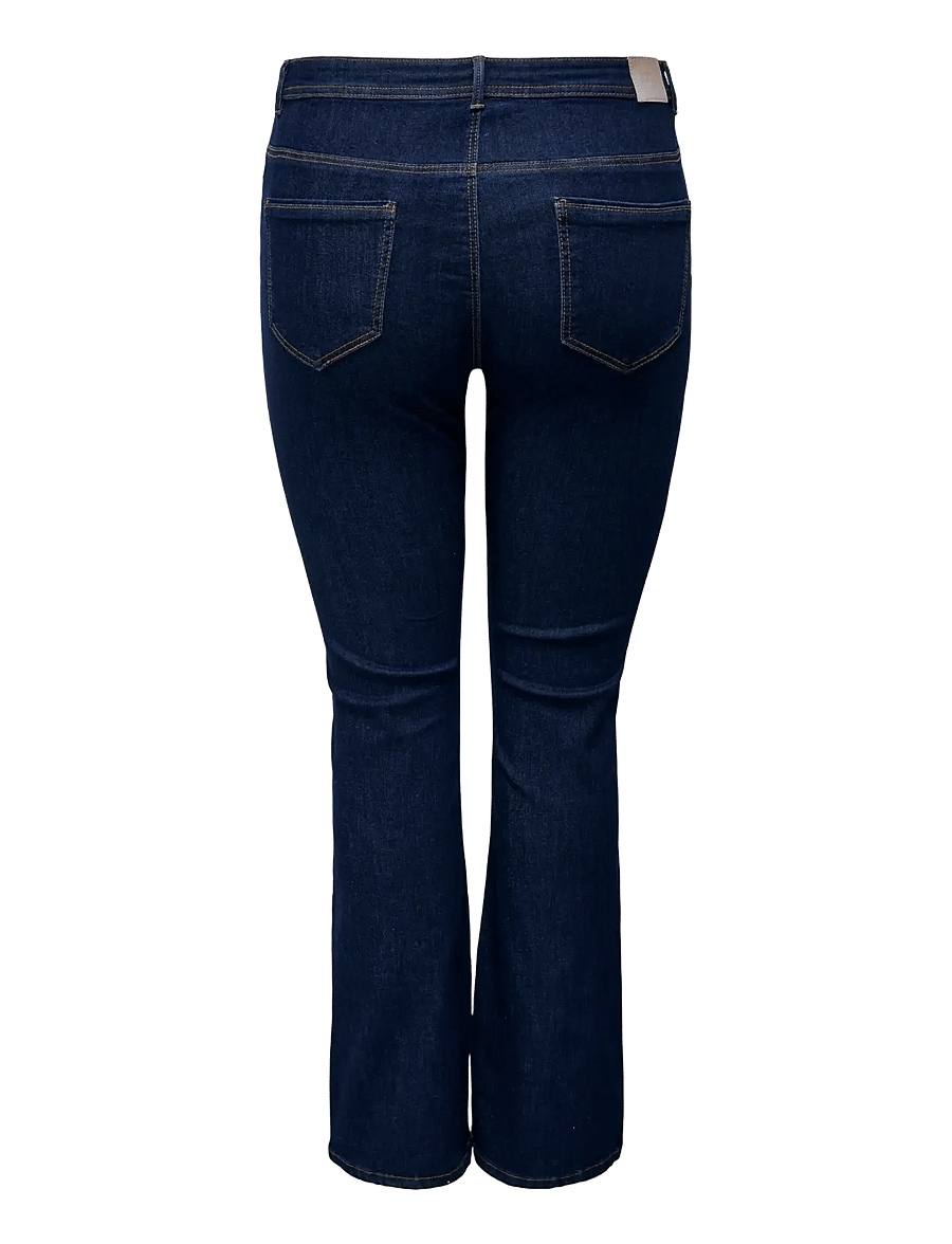ONLY Carmakoma - CARSALLY HW FLARED JEANS DNM BJ370 NOOS - jeans évasés - dark blue denim - 2