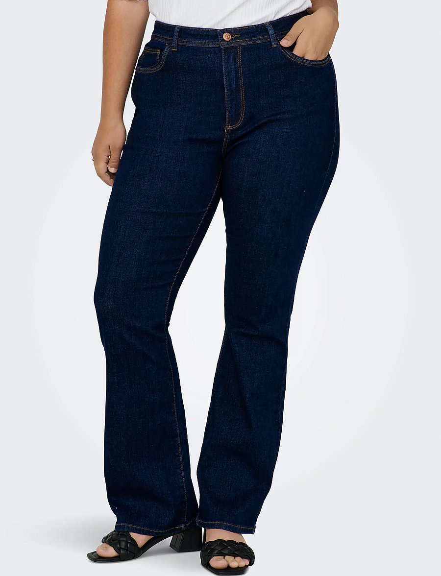 ONLY Carmakoma - CARSALLY HW FLARED JEANS DNM BJ370 NOOS - jeans évasés - dark blue denim - 5