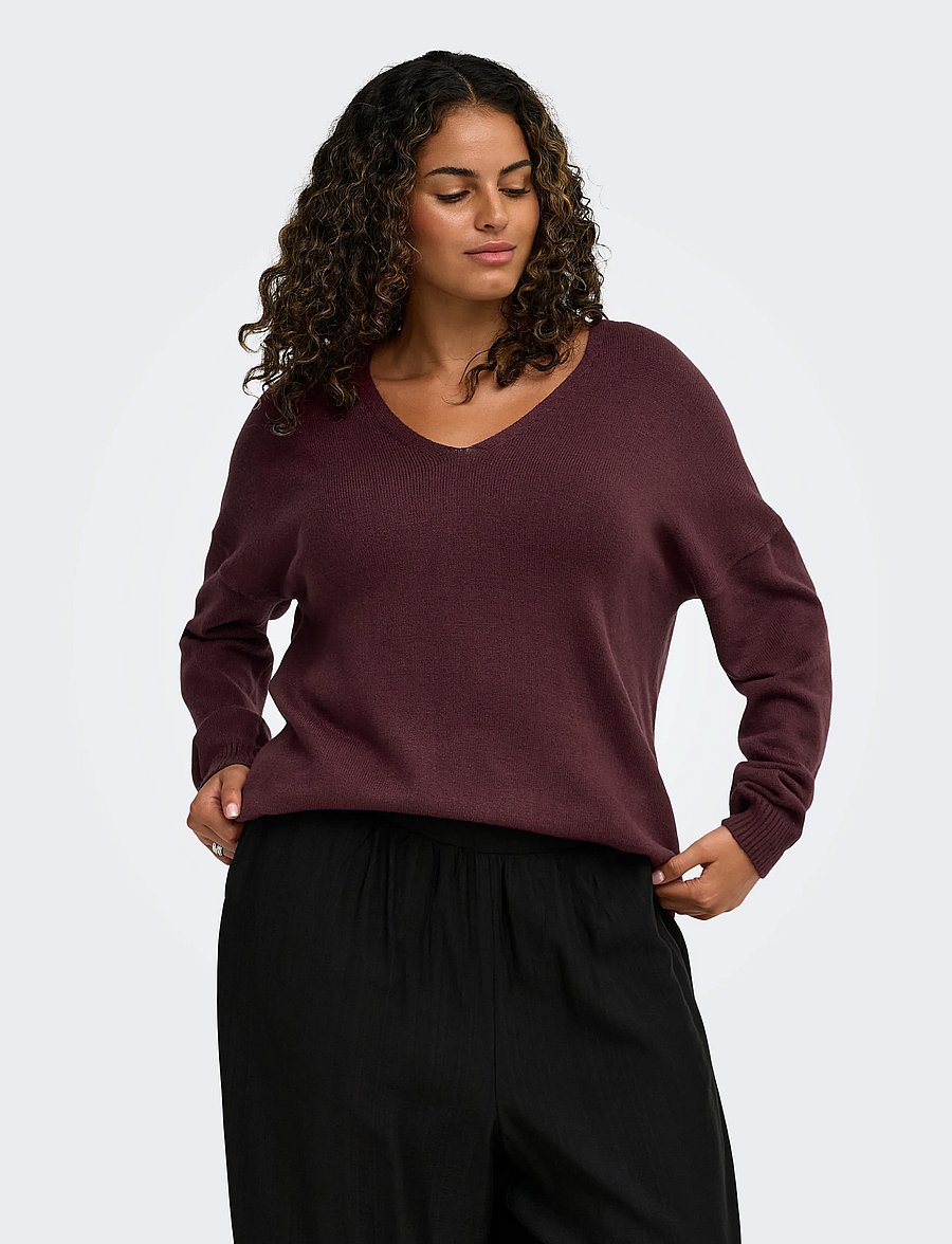 ONLY Carmakoma - CARMARGARETA LS PULLOVER KNT NOOS - pullover - fig - 0