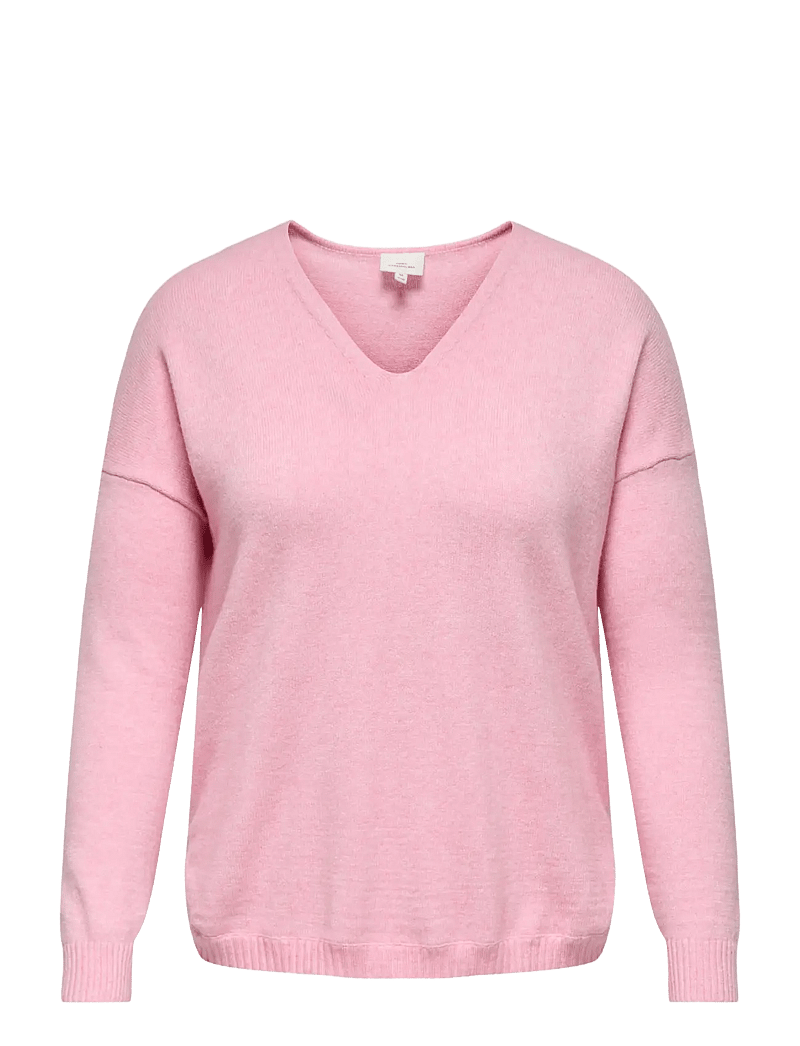 ONLY Carmakoma - CARMARGARETA LS PULLOVER KNT NOOS - neulepuserot - light pink - 1