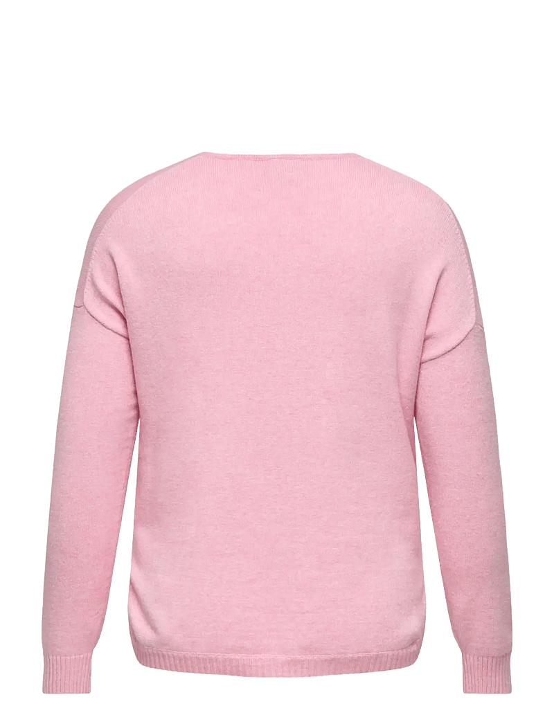 ONLY Carmakoma - CARMARGARETA LS PULLOVER KNT NOOS - neulepuserot - light pink - 2