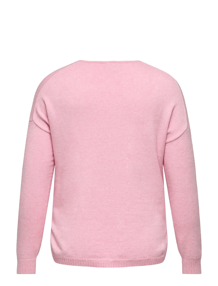ONLY Carmakoma - CARMARGARETA LS PULLOVER KNT NOOS - striktrøjer - light pink - 2