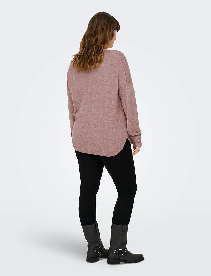 ONLY Carmakoma - CARMARGARETA LIFE LS PULLOVER KNT NOOS - pullover - rose brown - 3