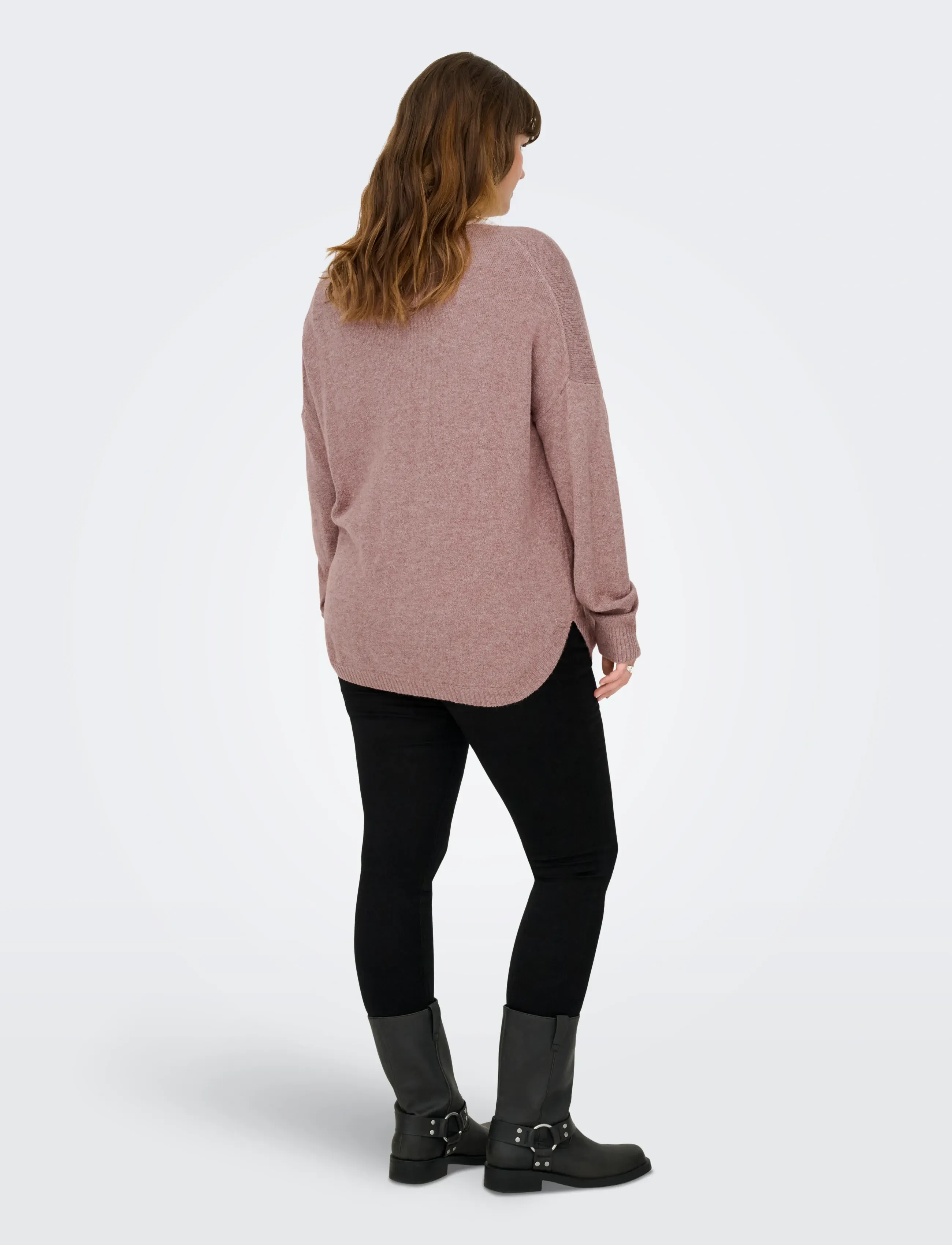 ONLY Carmakoma - CARMARGARETA LS PULLOVER KNT NOOS - sviitrid - rose brown - 3