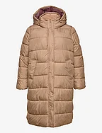 CARCAMMIE LONG QUILTED COAT OTW - TIGERS EYE
