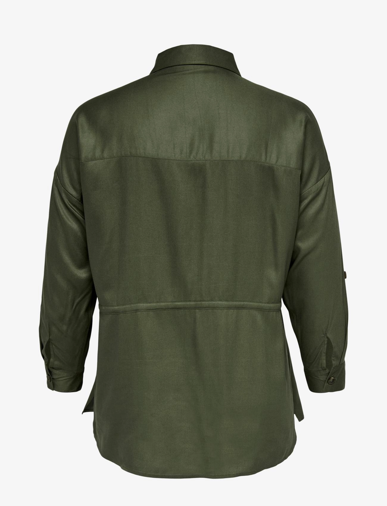 ONLY Carmakoma - CARPINGA LS SHIRT JACKET WVN - olive night - 1