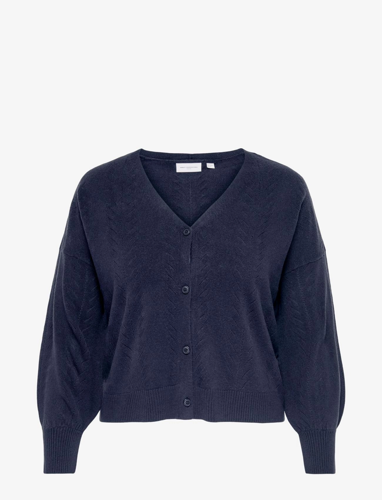 ONLY Carmakoma - CARAMALIA L/S STRUCTURE CARDIGAN KNT - maritime blue - 0