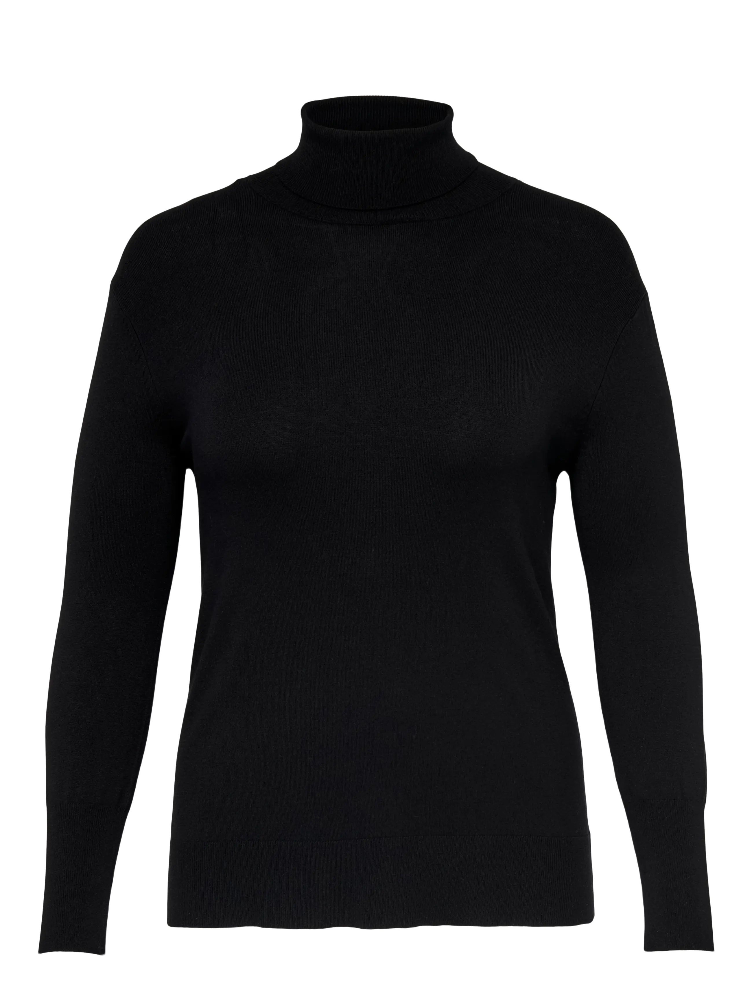 ONLY Carmakoma CARVENICE LS ROLL PULLOVER NOOS - ONLY Carmakoma - BLACK / black