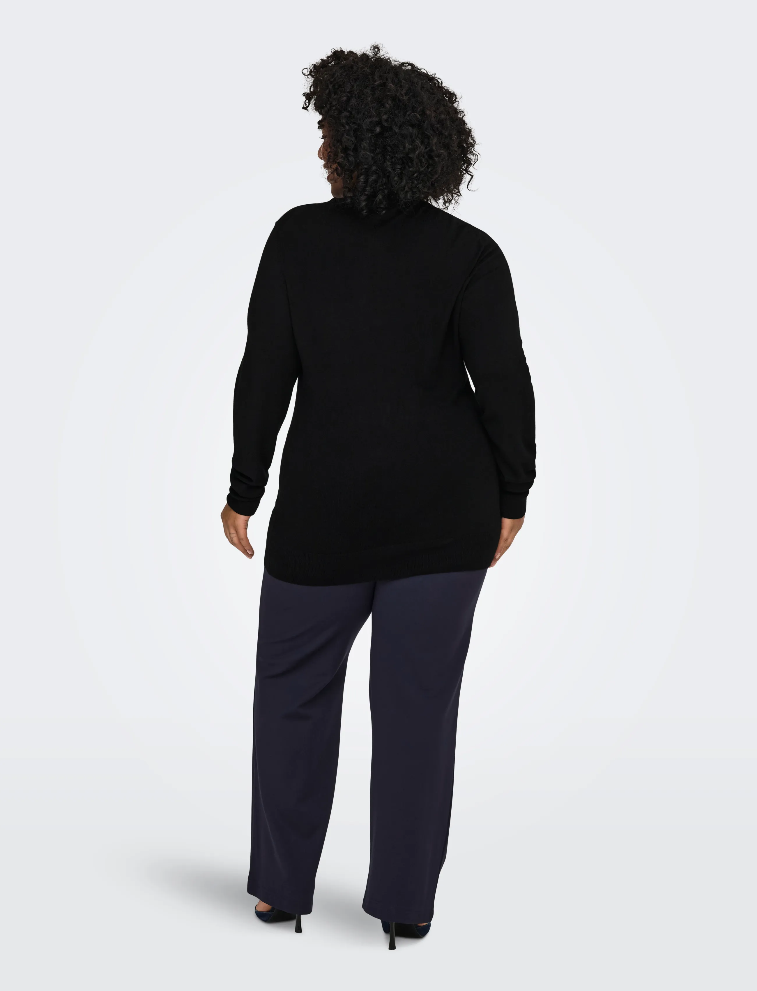 ONLY Carmakoma - CARVENICE LS ROLL PULLOVER NOOS - madalaimad hinnad - black - 3