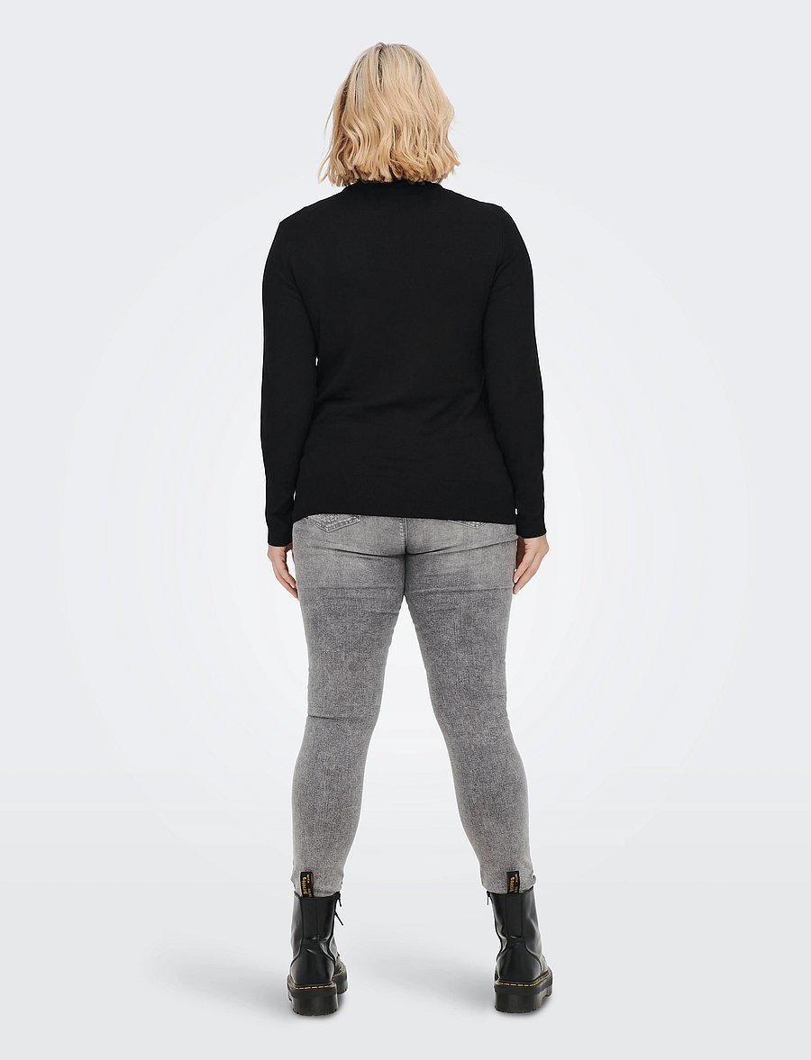 ONLY Carmakoma - CARVENICE LS ROLL PULLOVER NOOS - black - 3