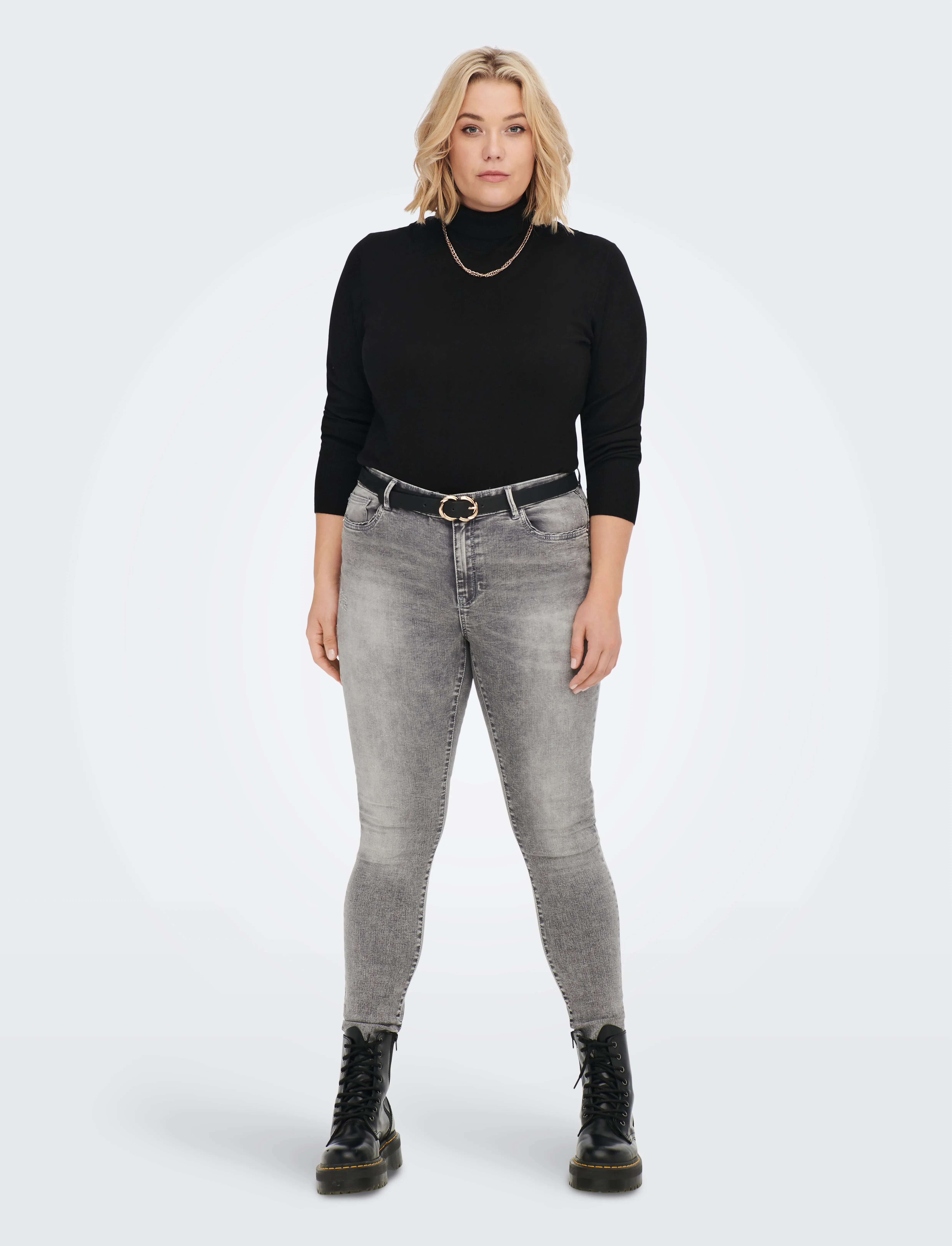 ONLY Carmakoma - CARVENICE LS ROLL PULLOVER NOOS - black - 4