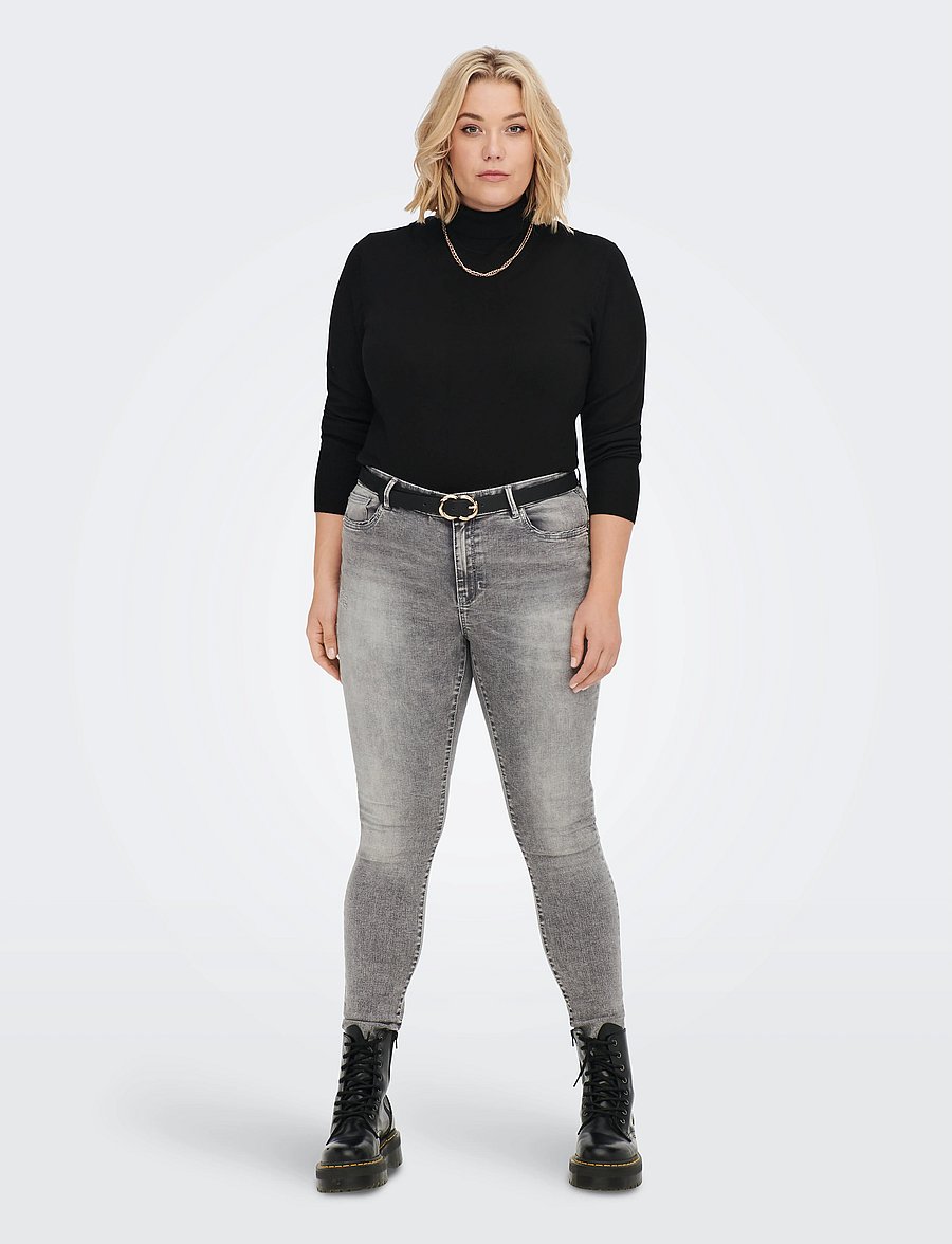 ONLY Carmakoma - CARVENICE LS ROLL PULLOVER NOOS - black - 4