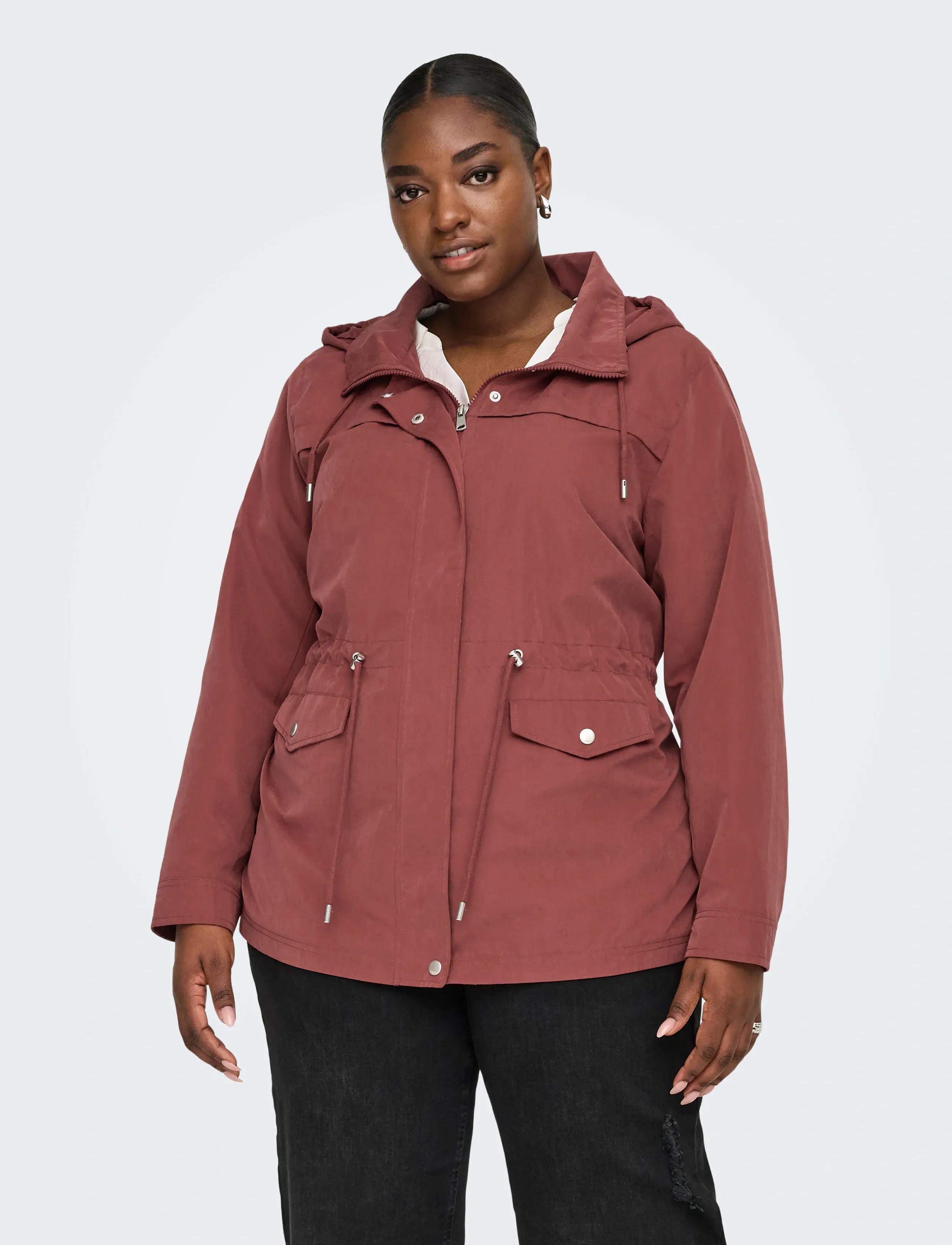 ONLY Carmakoma CARNEWSTARLINE SPRING JACKET  OTW - Parkad - SPICED APPLE / red