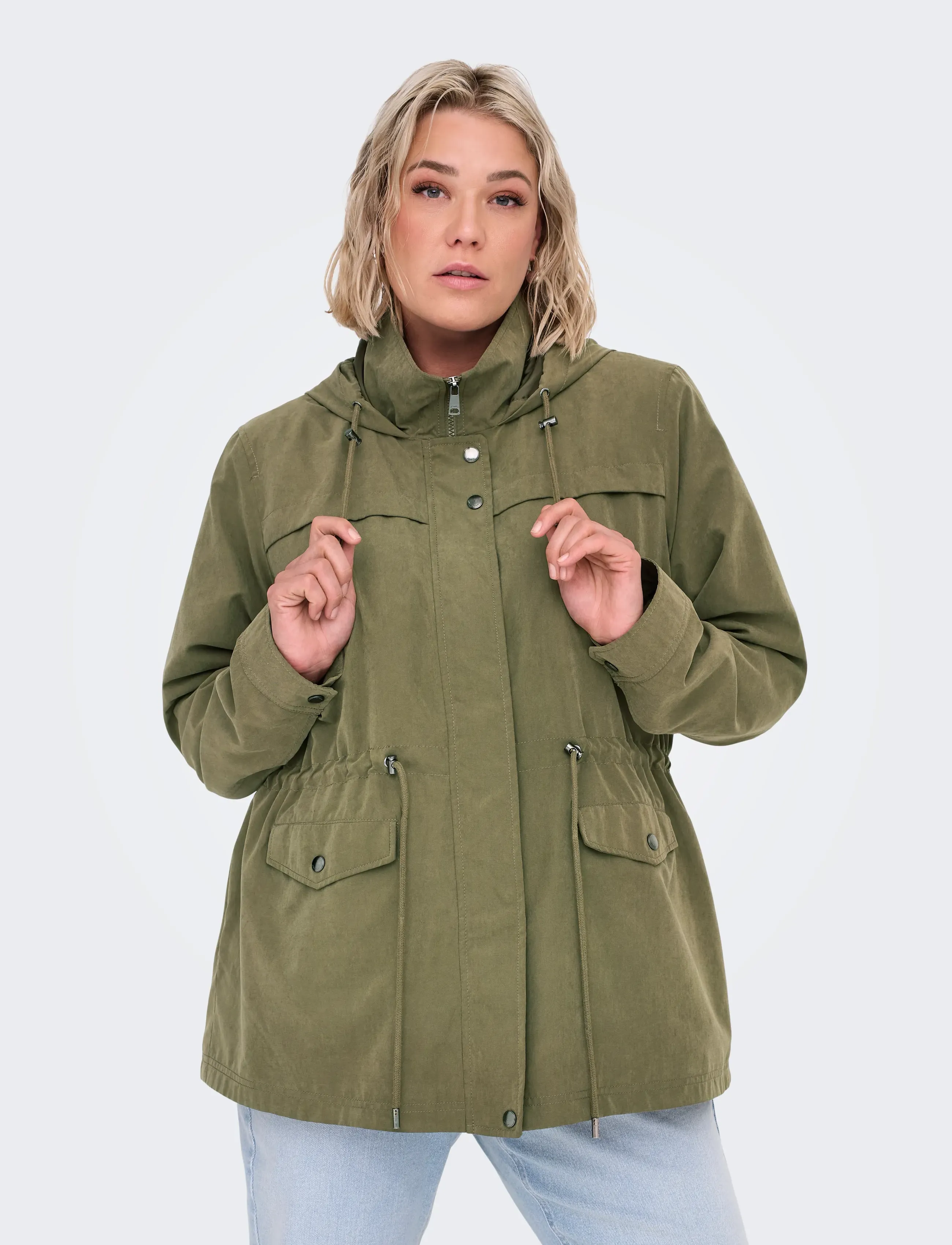 ONLY Carmakoma - CARNEWSTARLINE SPRING JACKET  OTW - stone gray - 4