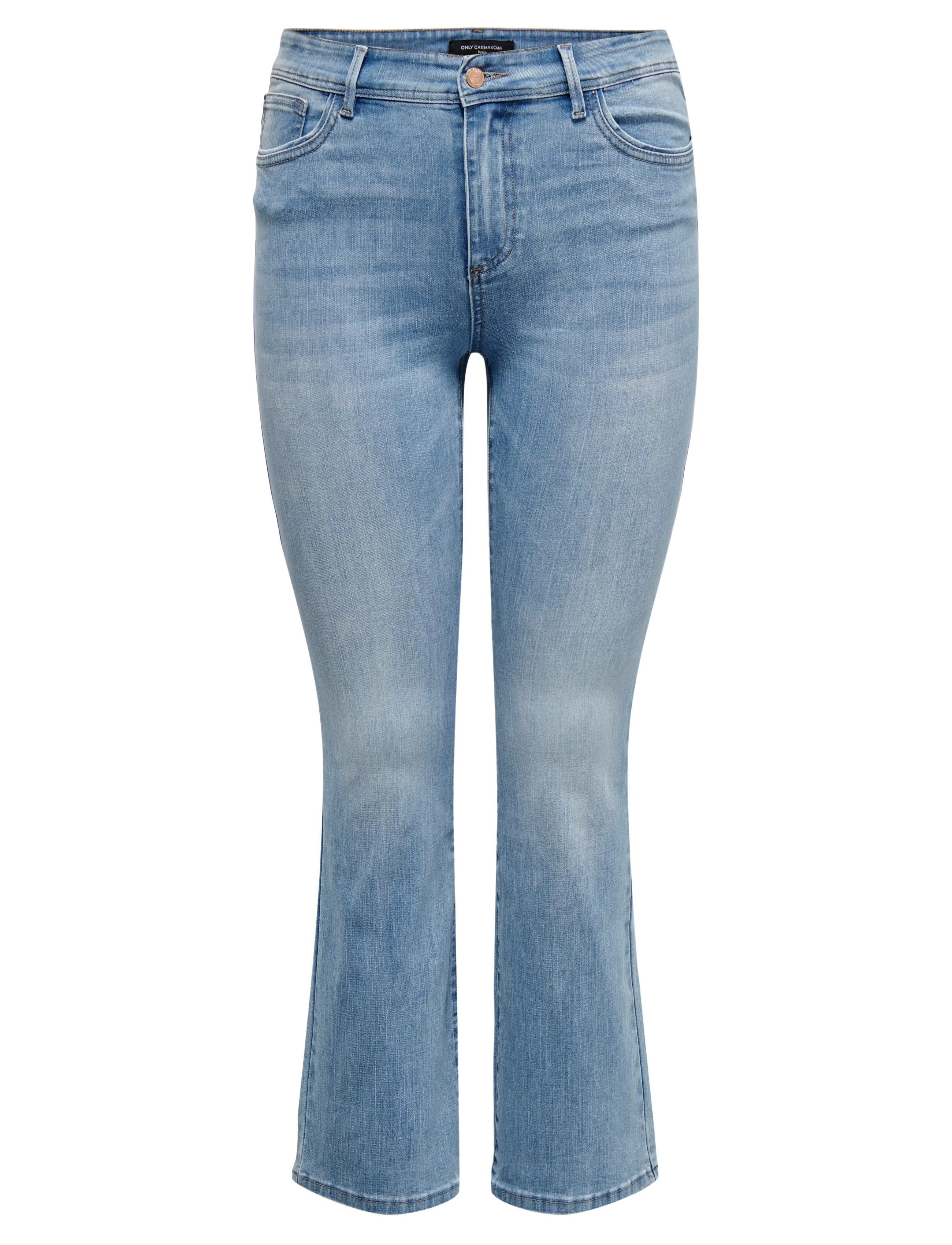 ONLY Carmakoma CARSALLY HW SK FLARED DNM BJ759 NOOS - Teksad - LIGHT MEDIUM BLUE DENIM / blue