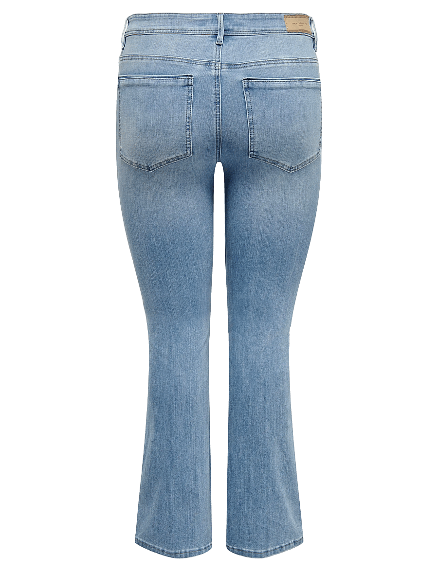 ONLY Carmakoma - CARSALLY HW SK FLARED DNM BJ759 NOOS - jeans évasés - light medium blue denim - 2