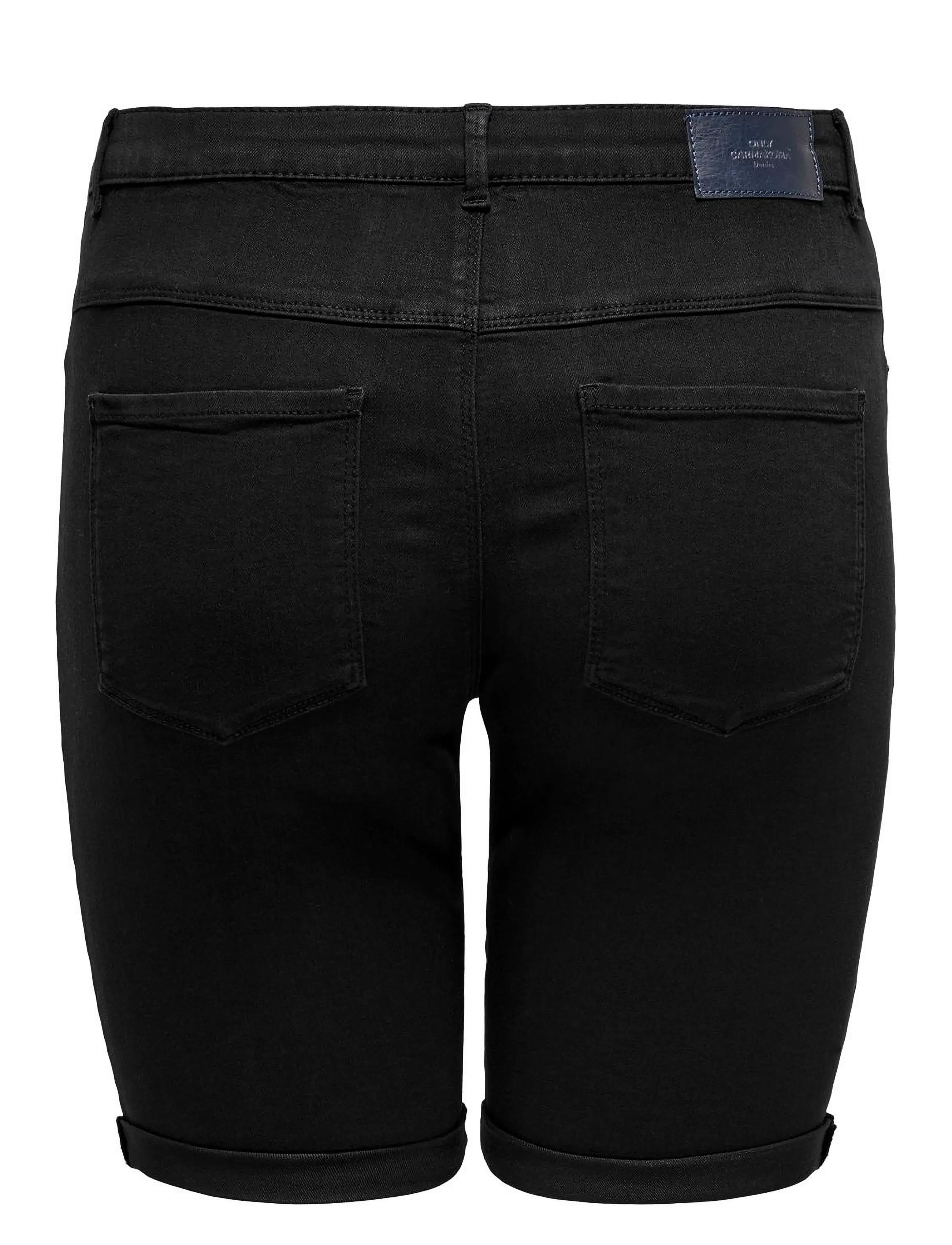 ONLY Carmakoma - CARTHUNDER LIFE REG LONG SHORTS DNM NOOS - jeansshorts - black - 2