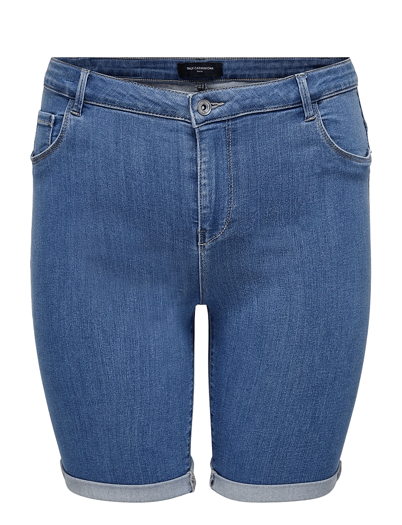 ONLY Carmakoma - CARTHUNDER LIFE REG LONG SHORTS DNM NOOS - lühikesed teksapüksid - medium blue denim - 1
