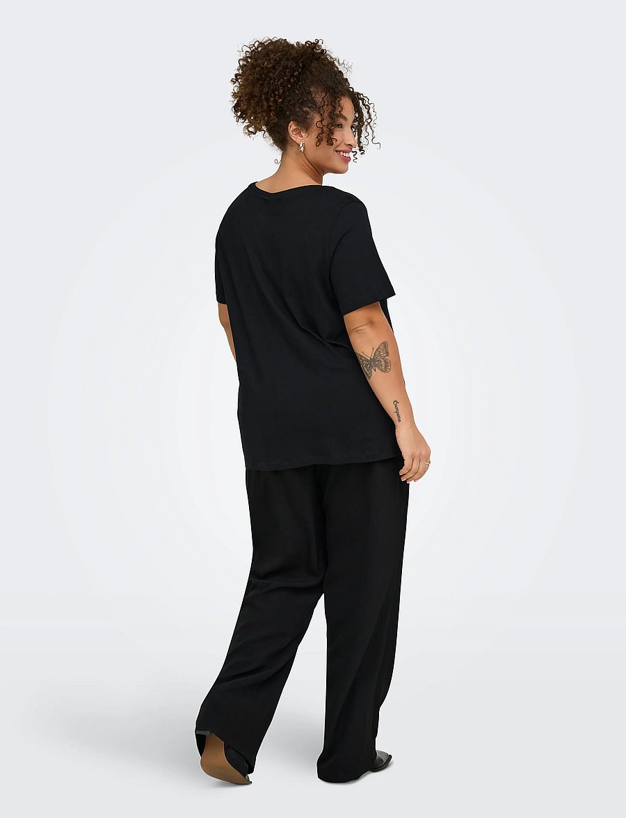 ONLY Carmakoma - CARXMAS YRSA O-NECK SS REG TEE JRS - t-shirts - black - 3