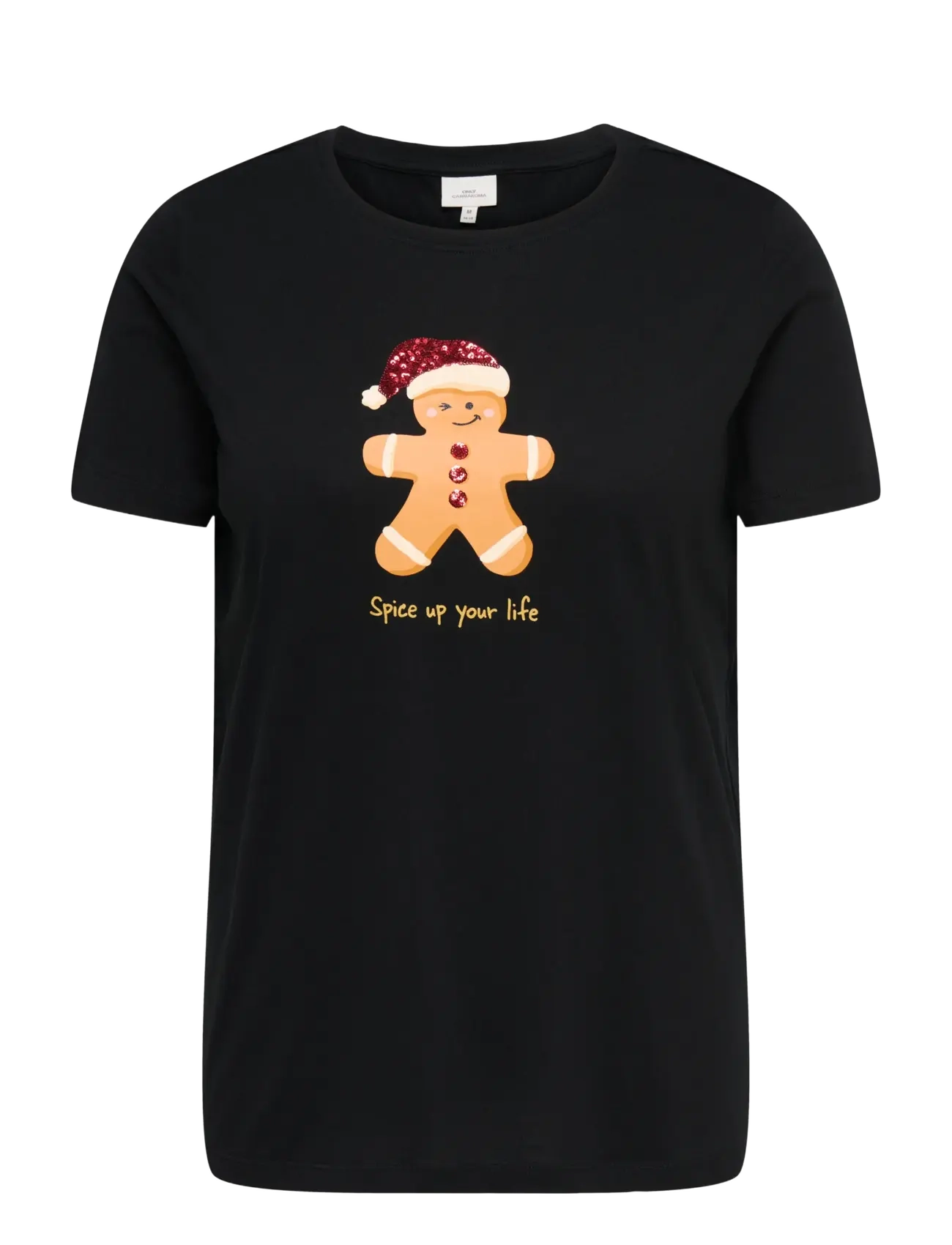 ONLY Carmakoma CARXMAS YRSA O-NECK SS REG TEE JRS - ONLY Carmakoma - BLACK / black