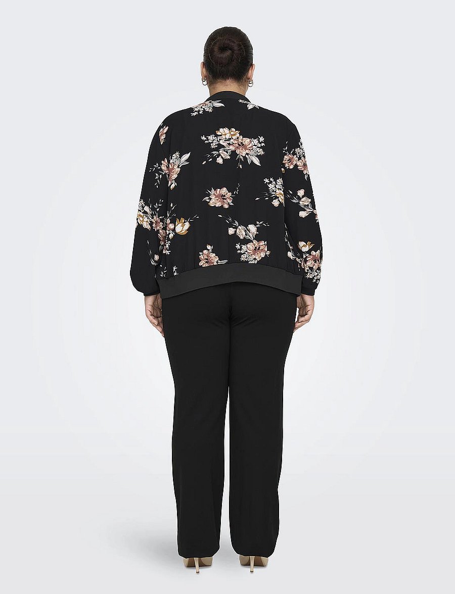 ONLY Carmakoma - CARGOLDTRASH-SUKI LIFE MW WIDE PANT JRS - hose mit geradem bein - black - 3