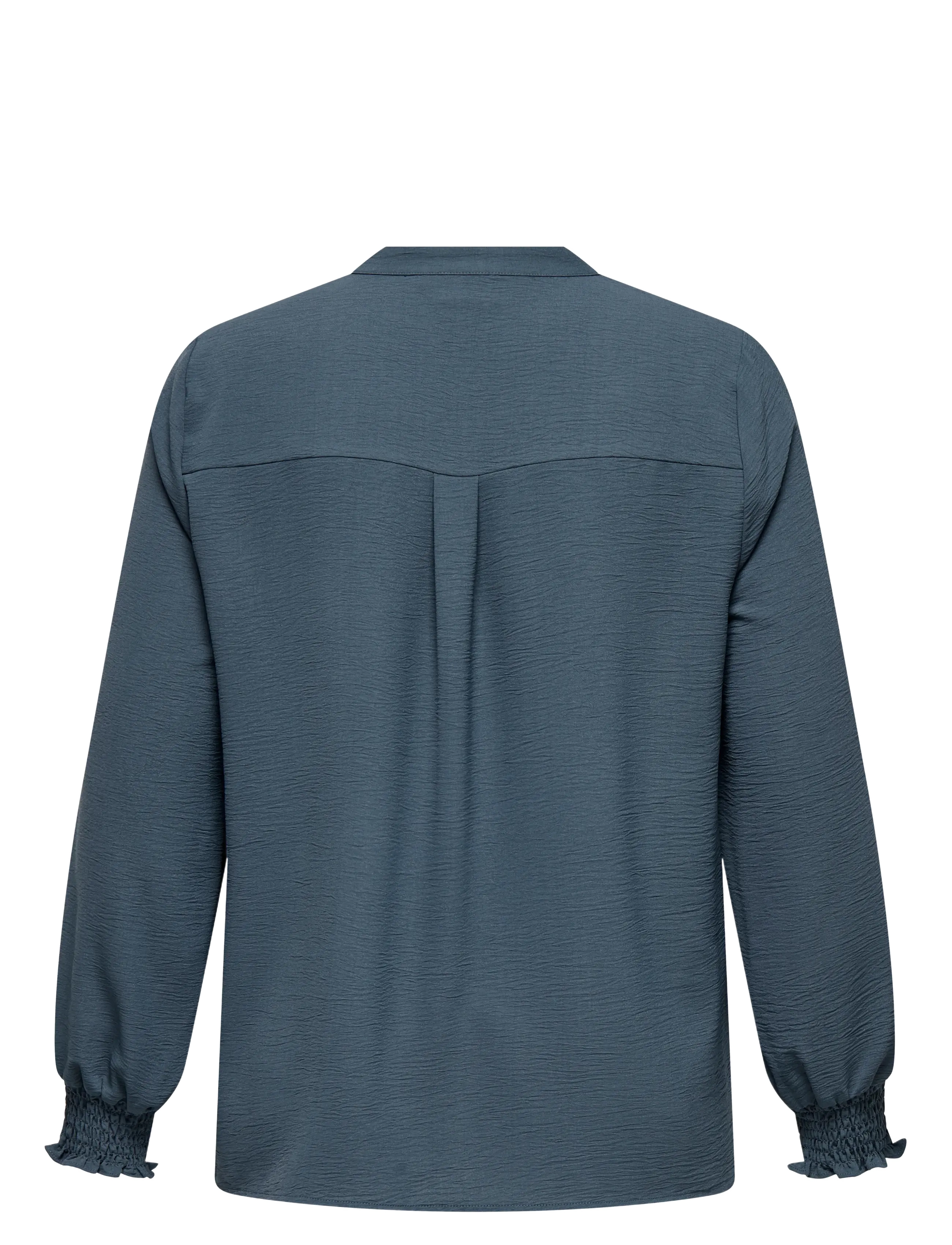 ONLY Carmakoma - CARMETTA L/S V-NECK TOP WVN NOOS - pikkade varrukatega pluusid - ombre blue - 2