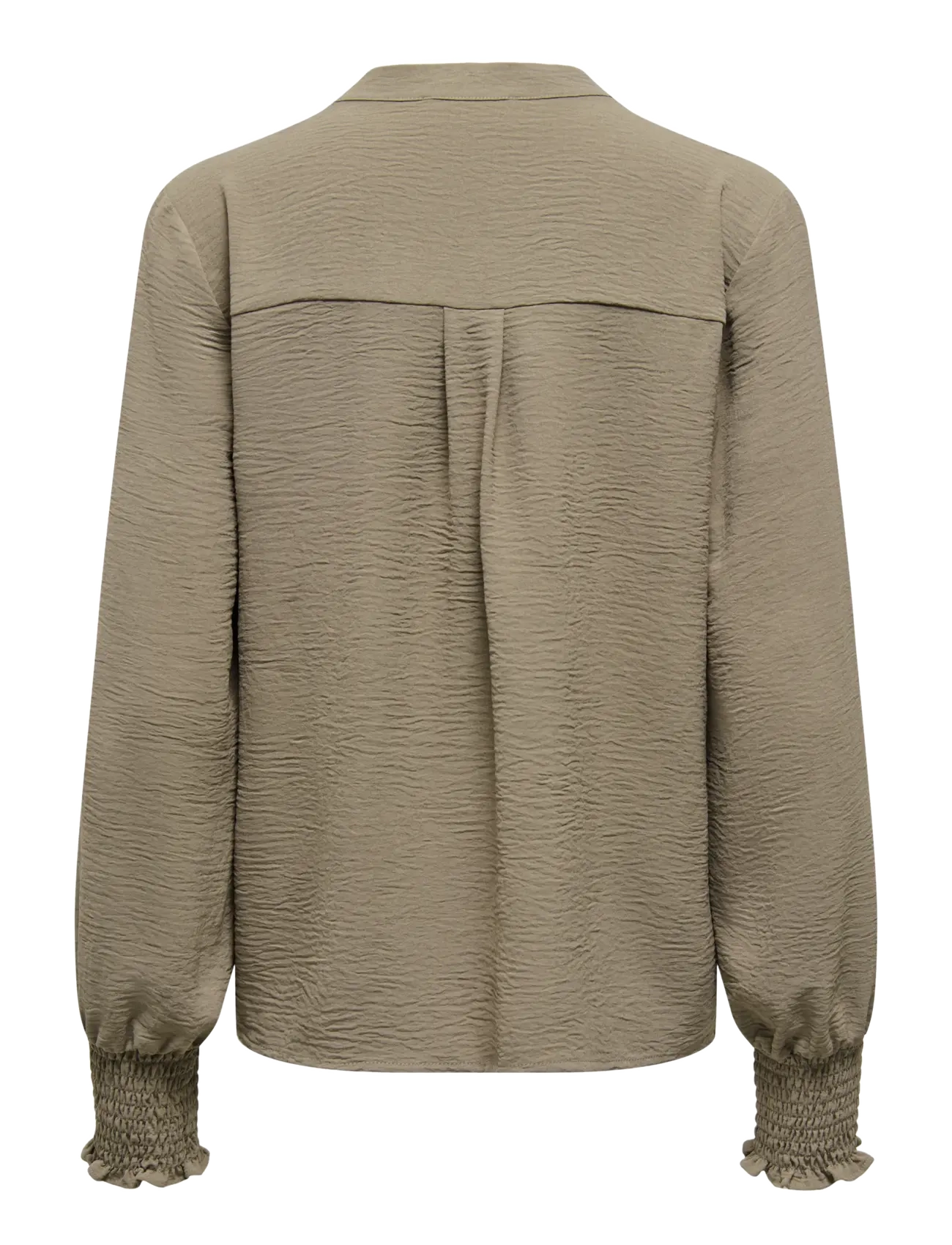 ONLY Carmakoma - CARMETTA LIFE V-NECK TOP WVN NOOS - langærmede bluser - walnut - 1