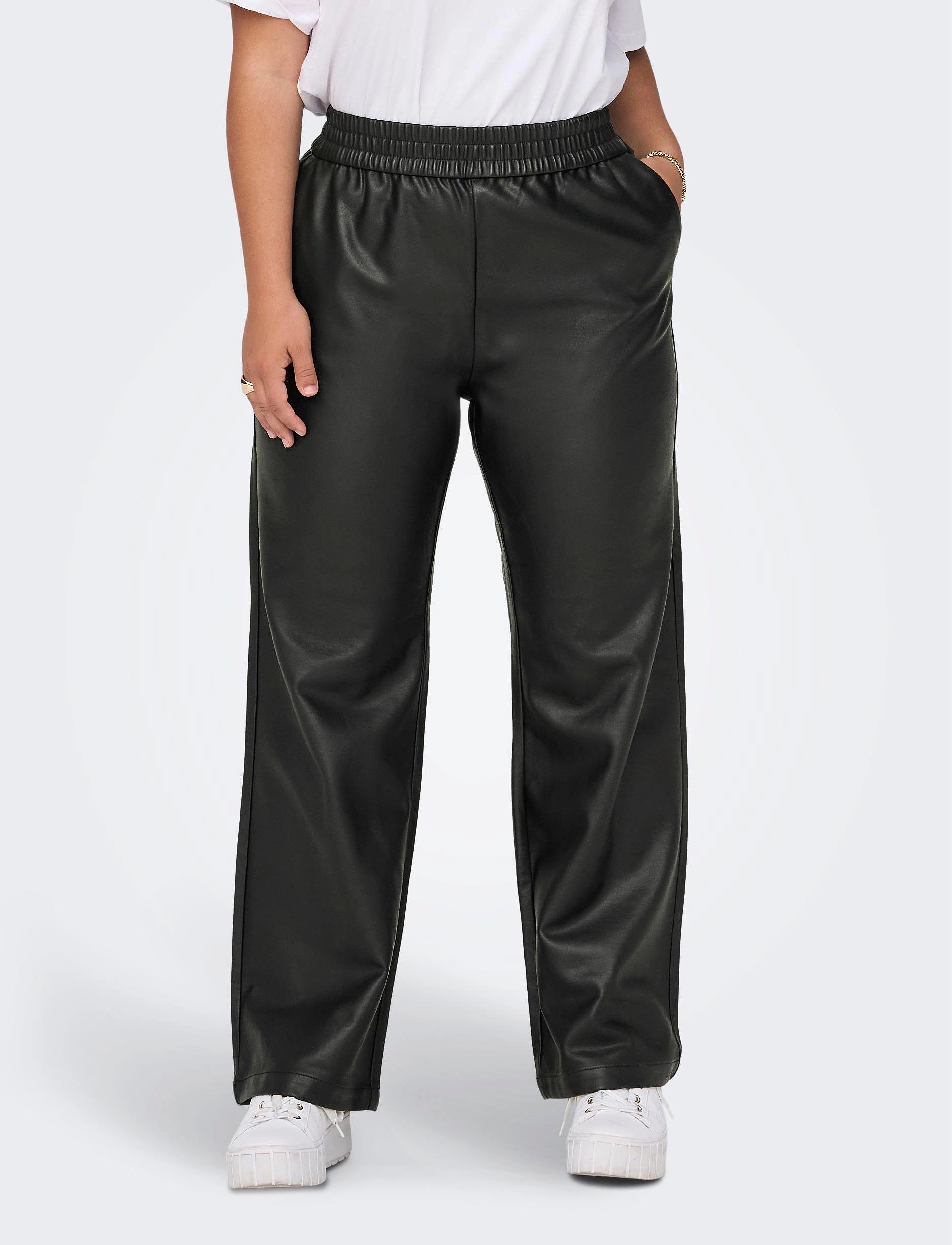 ONLY Carmakoma - CARPOPSTAR MW WIDE COATED WVN - black - 2