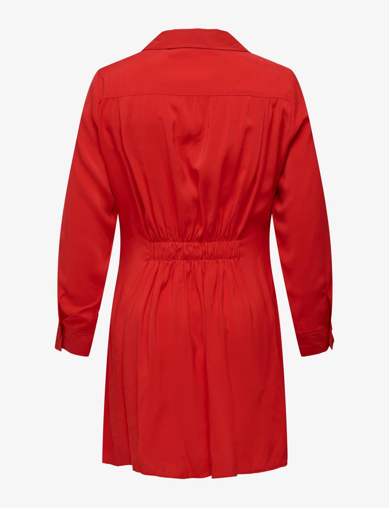 ONLY Carmakoma - CARNATACHA LS WRAP DRESS WVN - fiery red - 1