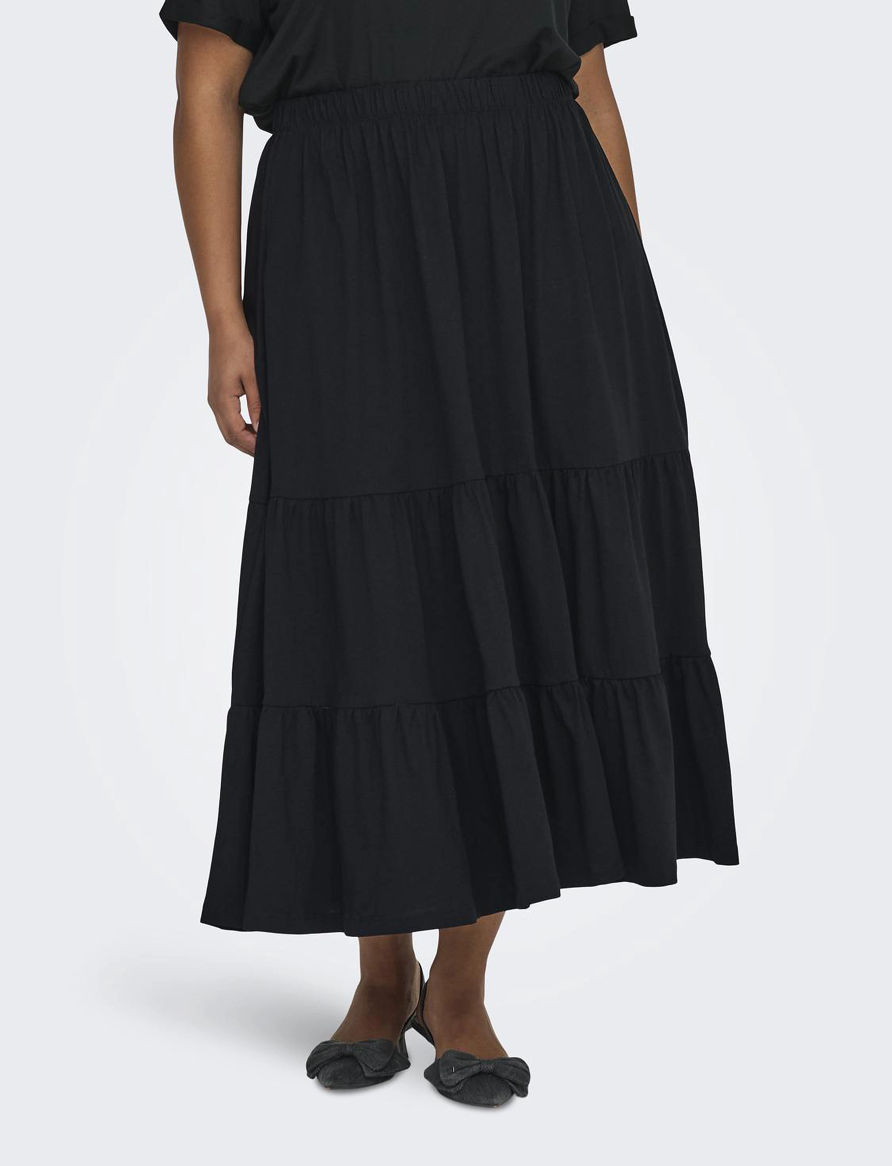 ONLY Carmakoma - CARMAY LIFE MAXI SKIRT JRS - black - 2