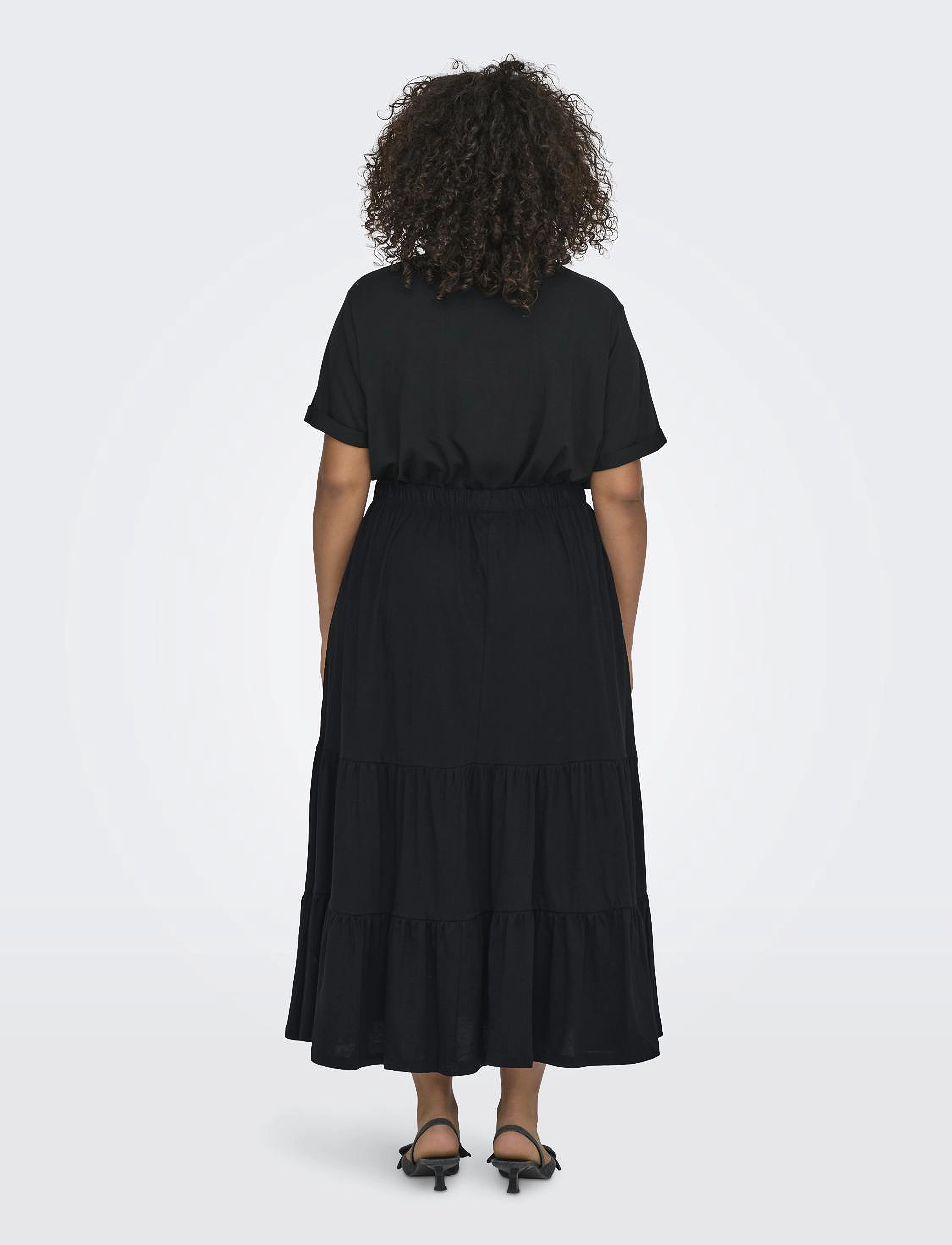 ONLY Carmakoma - CARMAY LIFE MAXI SKIRT JRS - black - 3
