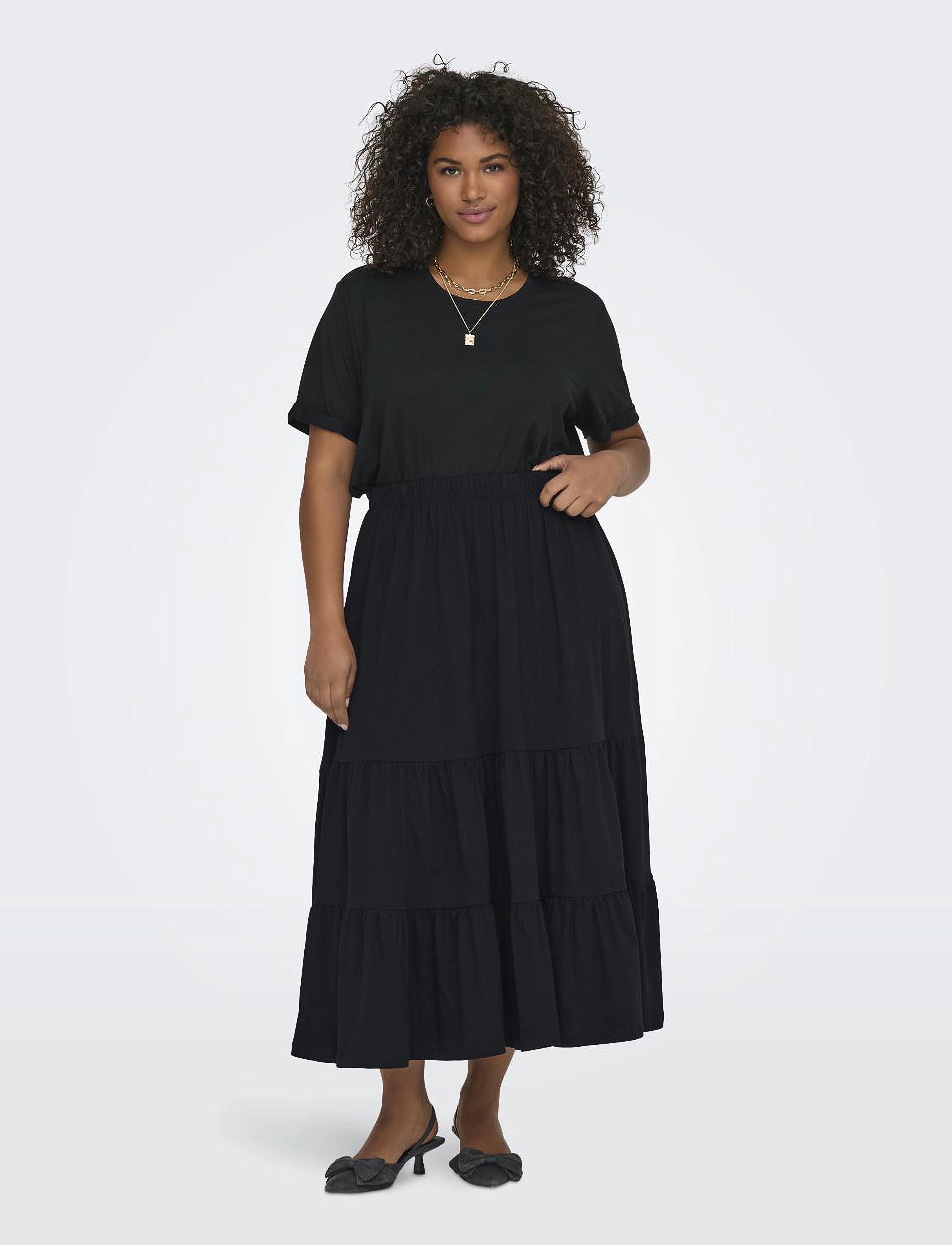 ONLY Carmakoma - CARMAY LIFE MAXI SKIRT JRS - black - 4