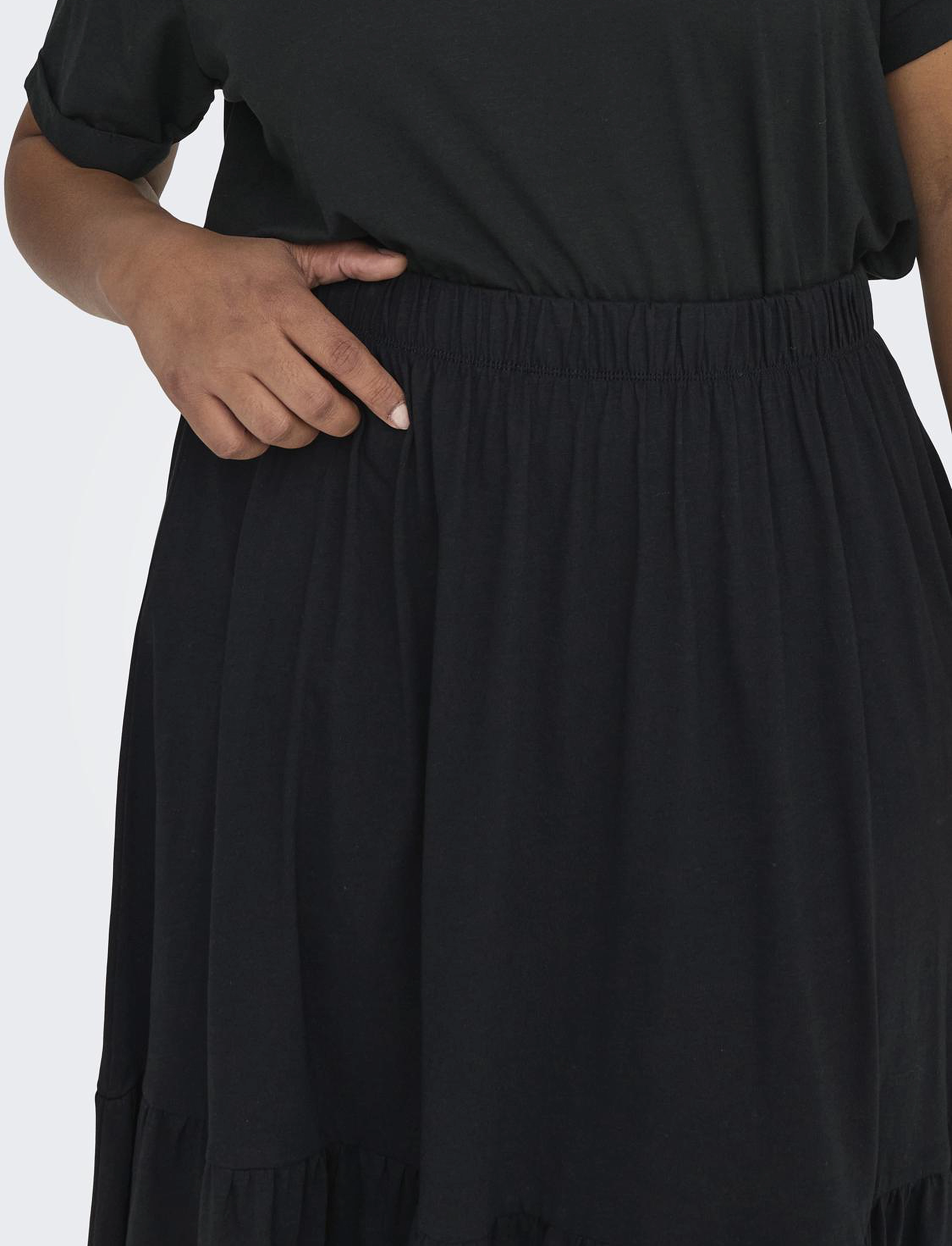 ONLY Carmakoma - CARMAY LIFE MAXI SKIRT JRS - black - 5