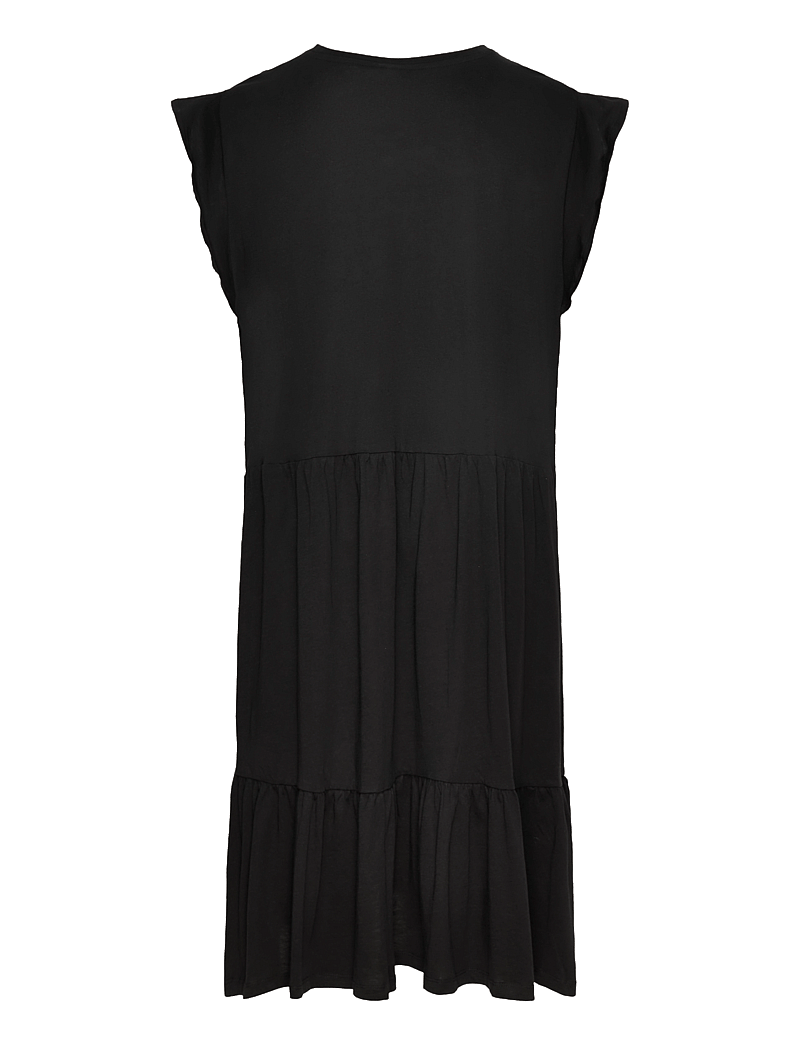 ONLY Carmakoma - CARMAY CAP SL FRILL DRESS JRS NOOS - sommarklänningar - black - 1