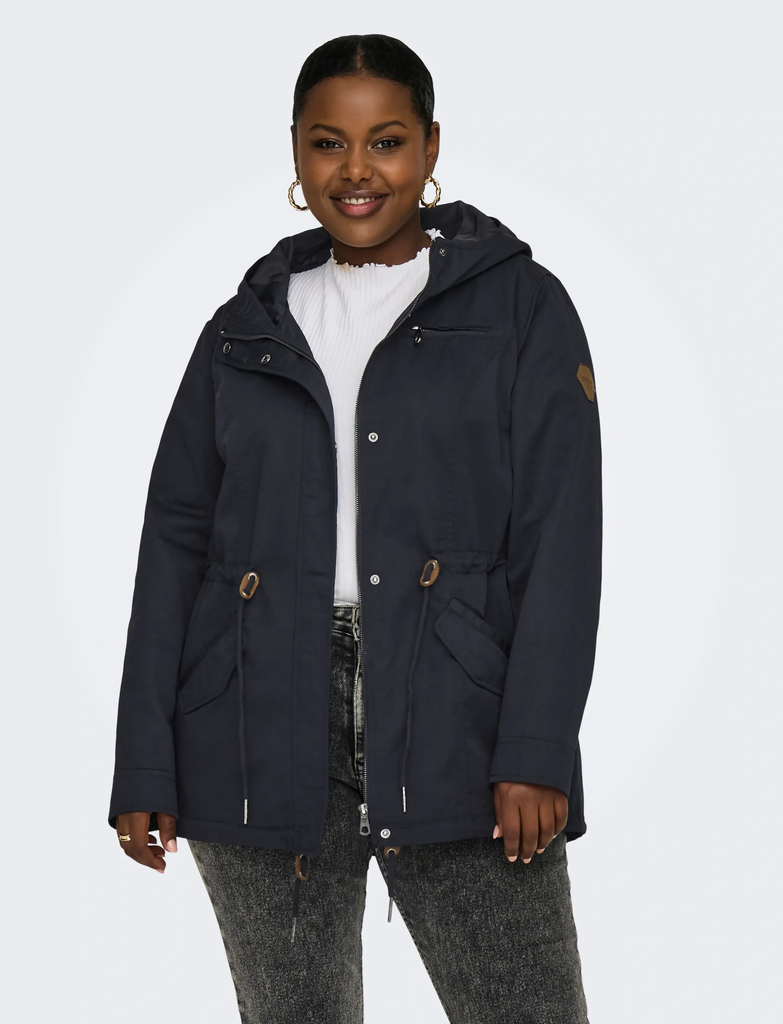 ONLY Carmakoma CARLORCA CANVAS PARKA OTW - Parkad - BLUE GRAPHITE / navy