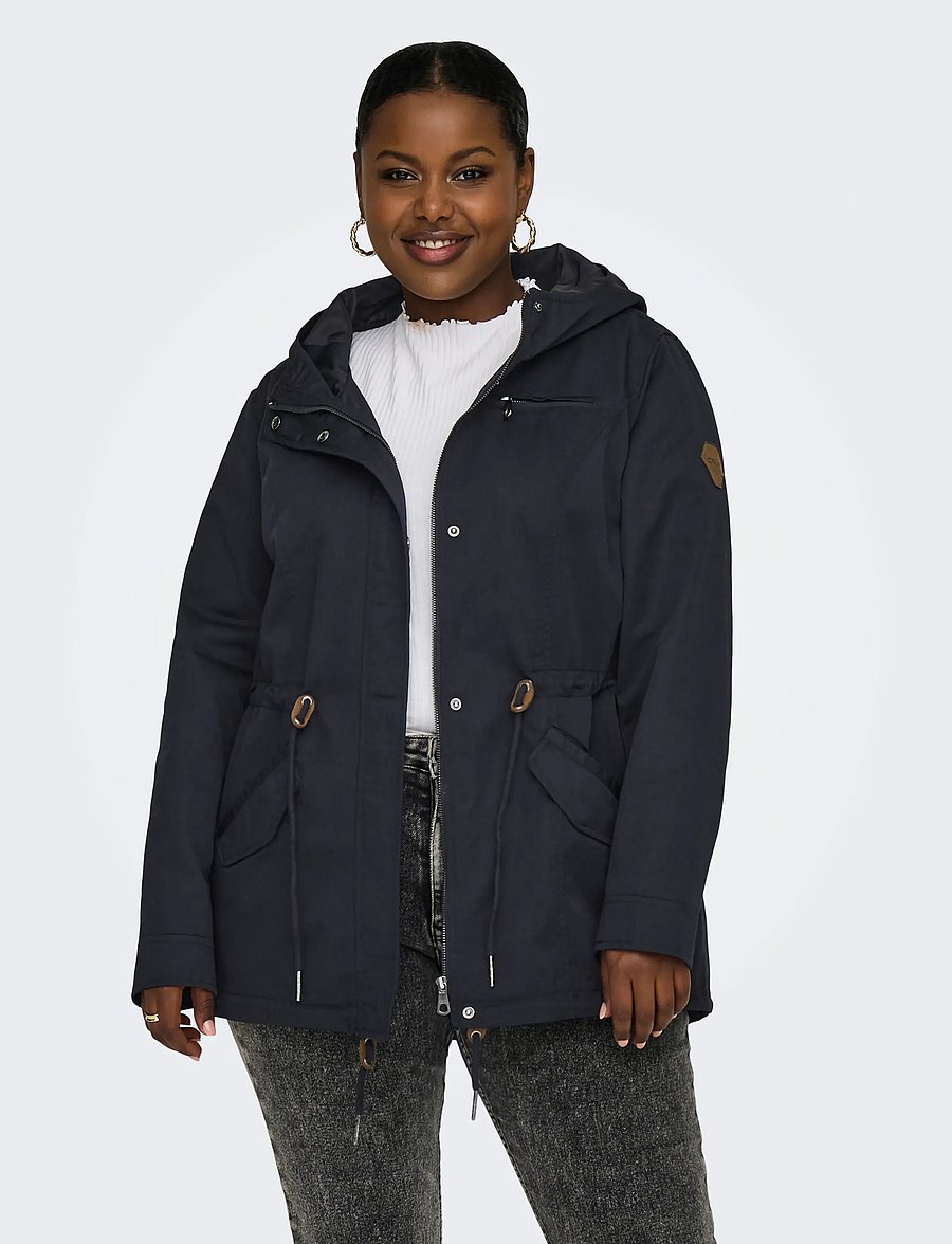 ONLY Carmakoma - CARLORCA CANVAS PARKA OTW - parkad - blue graphite - 0