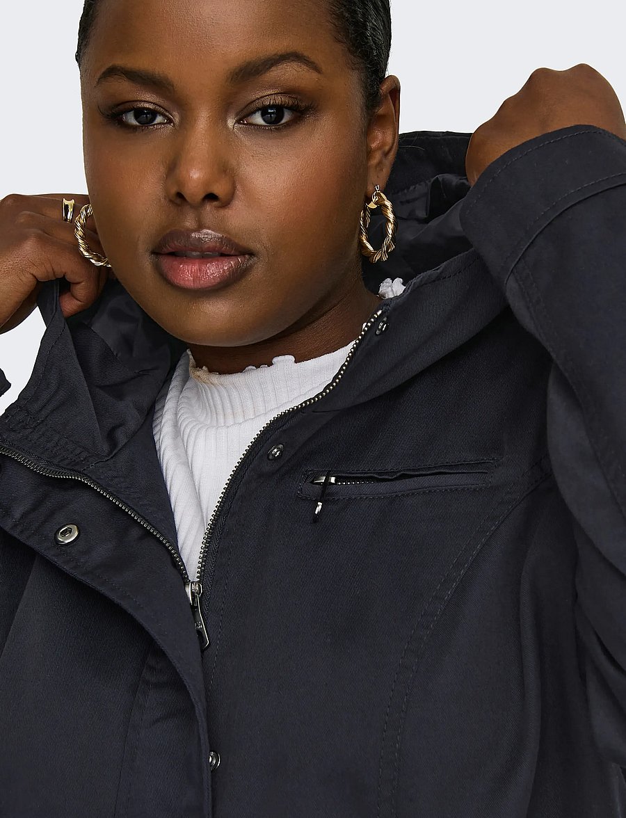 ONLY Carmakoma - CARLORCA CANVAS PARKA OTW - parkad - blue graphite - 4