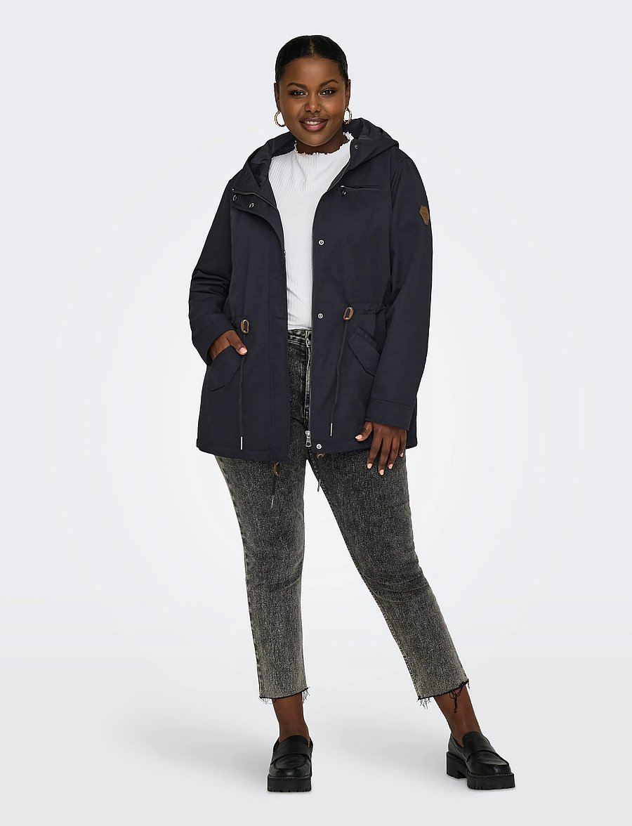 ONLY Carmakoma - CARLORCA CANVAS PARKA OTW - parkad - blue graphite - 5