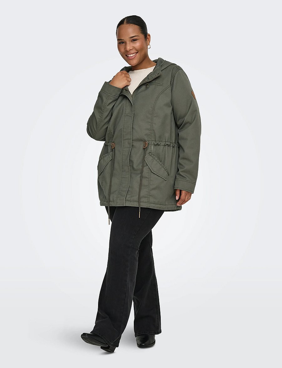 ONLY Carmakoma - CARLORCA CANVAS PARKA OTW - parkas - kambaba - 0