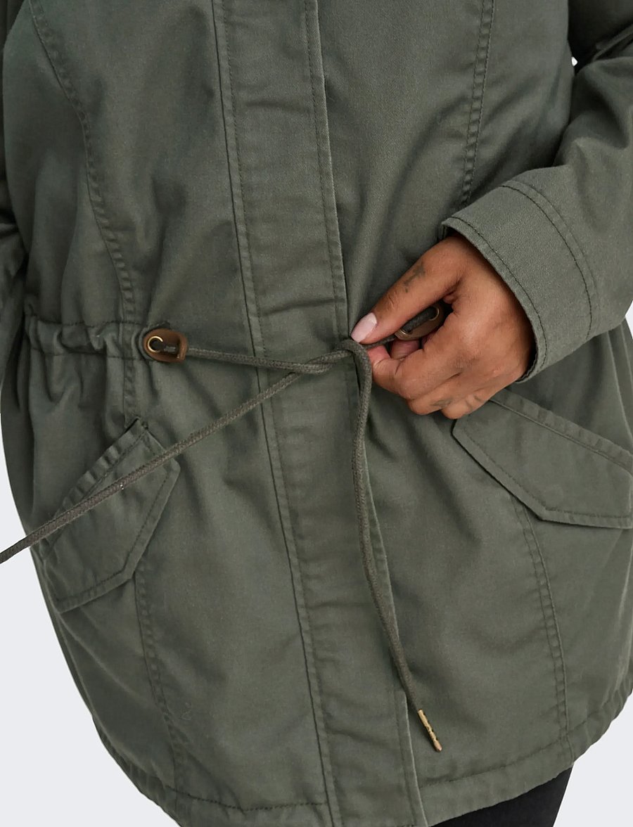 ONLY Carmakoma - CARLORCA CANVAS PARKA OTW - parkas - kambaba - 4
