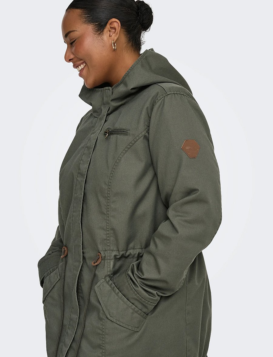 ONLY Carmakoma - CARLORCA CANVAS PARKA OTW - parkas - kambaba - 5