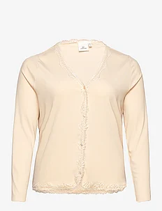 CARALIA L/S LACE MIX TOP JRS, ONLY Carmakoma