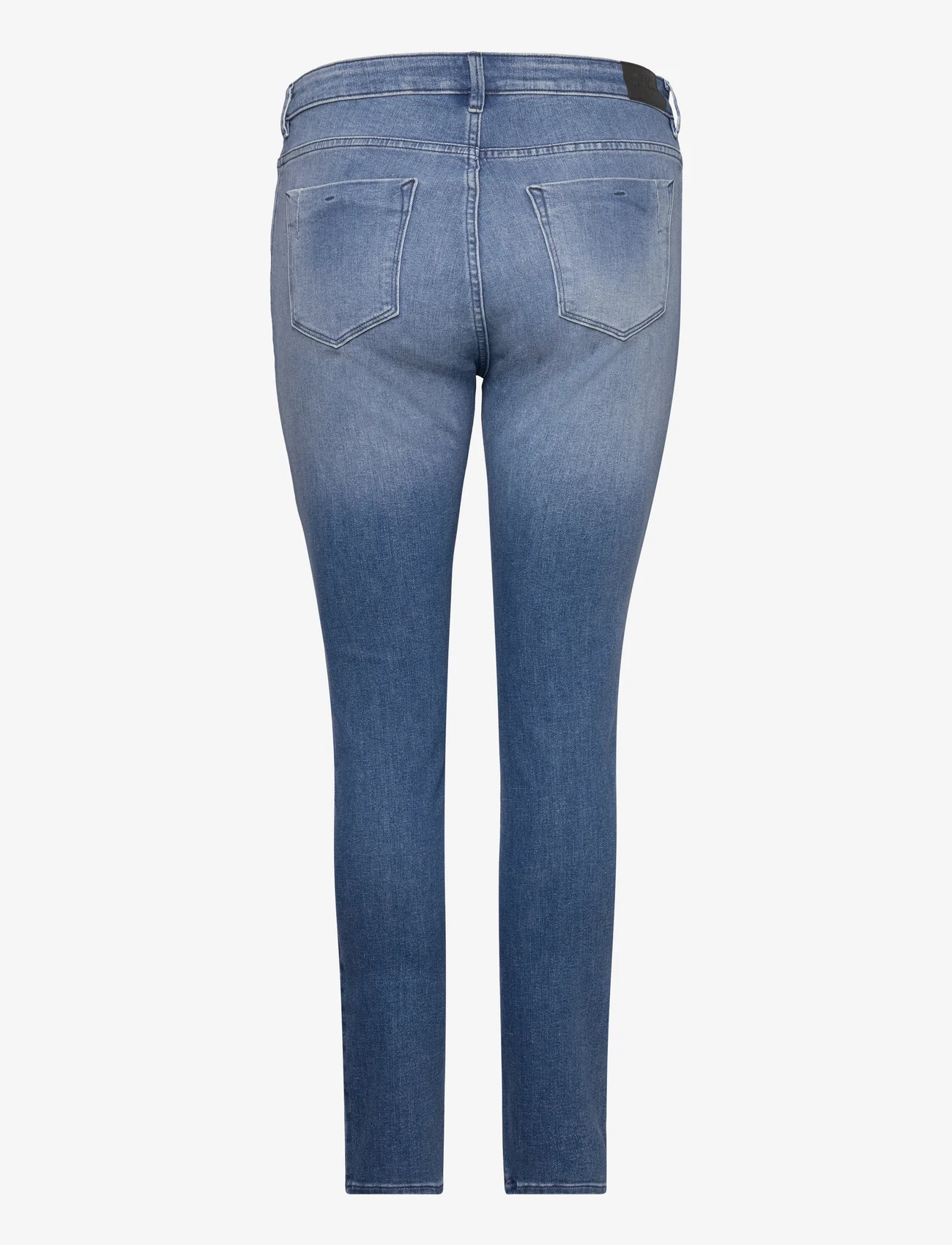 ONLY Carmakoma - CARMAYA HW SK CUT COIN DNM GEN429 - džinsa bikses ar tievām starām - medium blue denim - 1