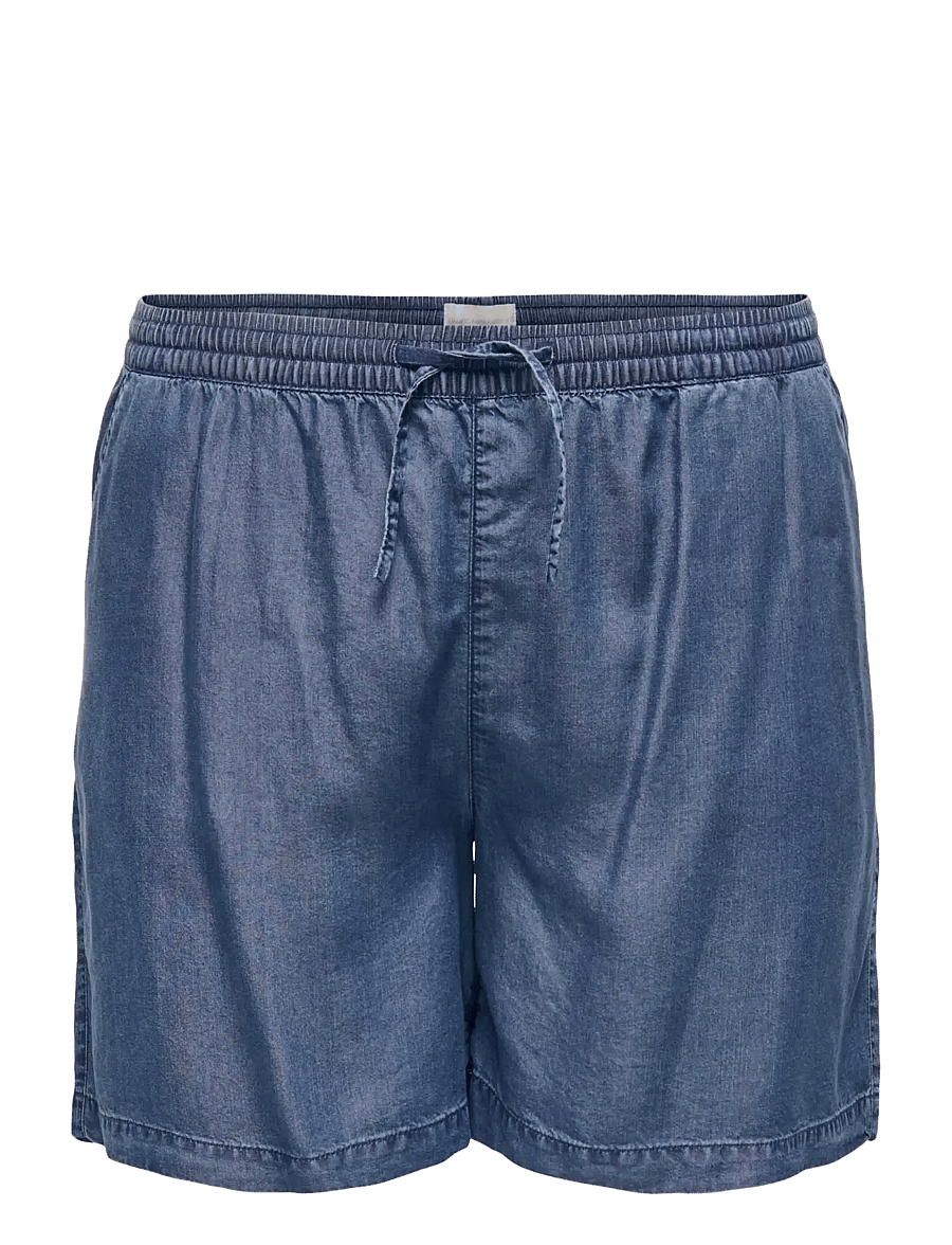 ONLY Carmakoma - CARPEMA LIFE LYOCELL DNM SHORTS YOK - casual shorts - dark blue denim - 1